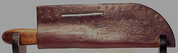 J. Russell Green River Works BUTCHER KNIFE & BRASS TACKED SHEATH