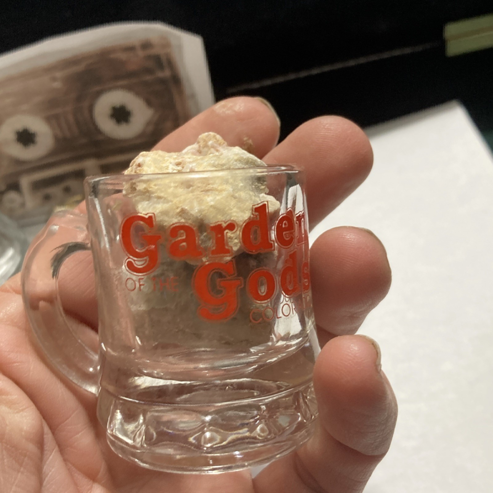 Assorted Rocks Minerals Lot with Garden of the Gods Colorado Mug or Shot Glasses