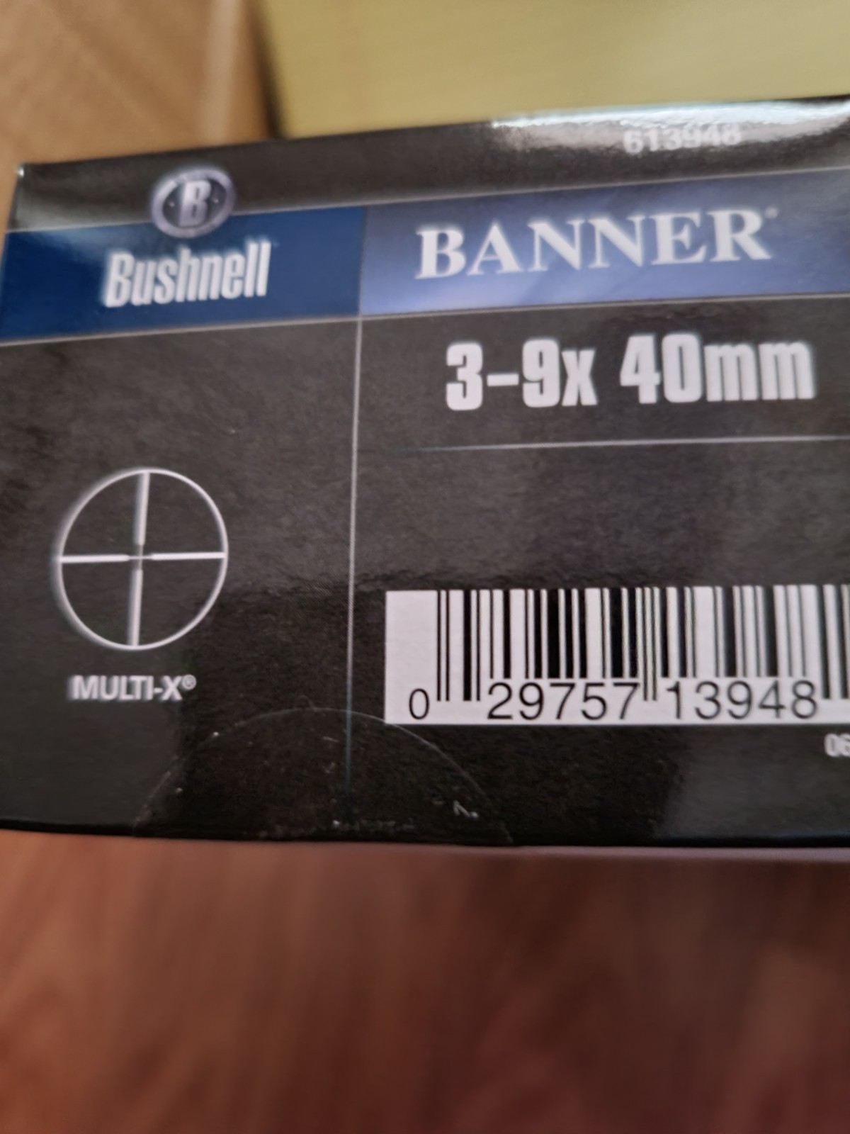 Bushnell Banner 3-9x40mm 1" Tube Multi-X Reticle Rifle Scope, New in Sealed Box