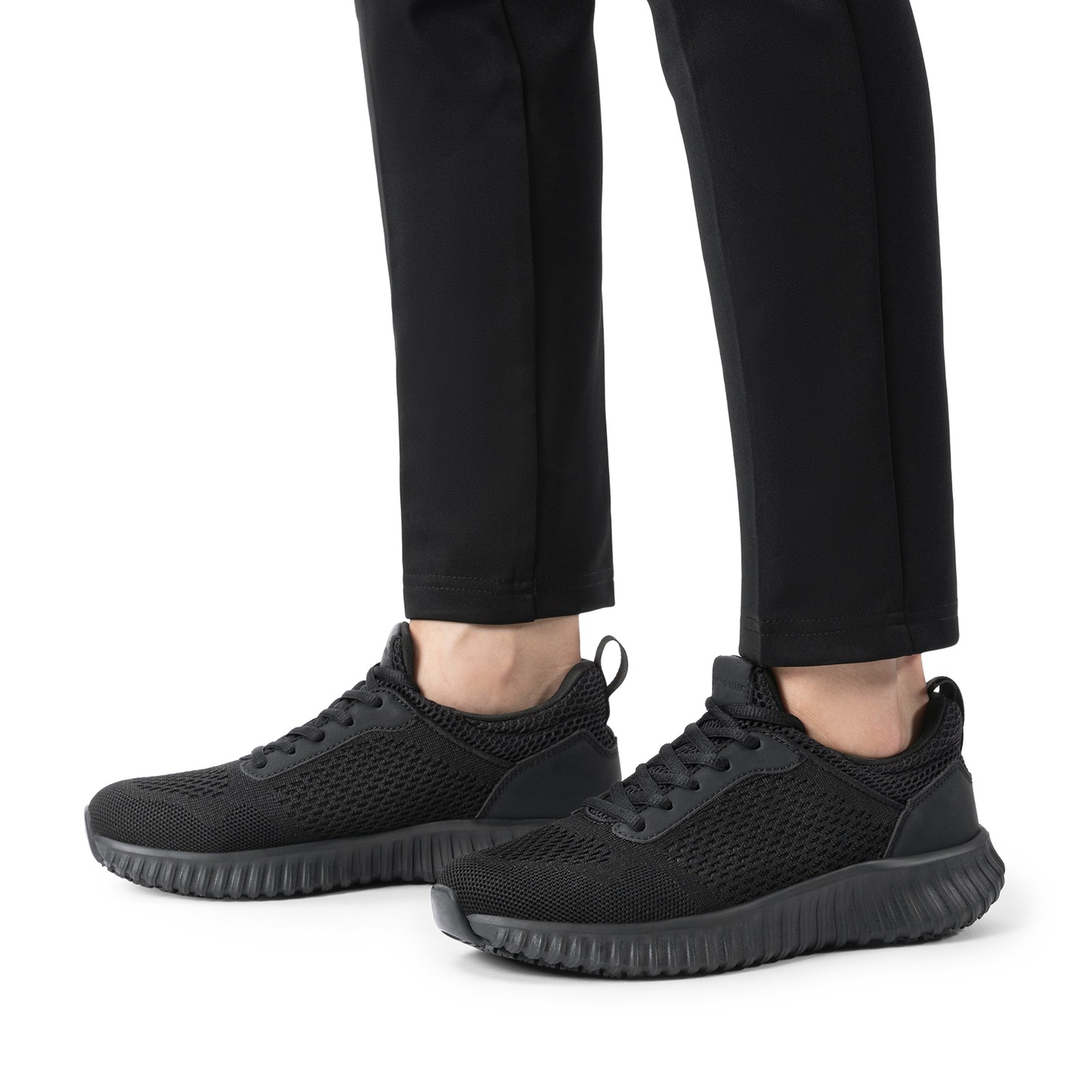 Bruno Marc Women's Non Slip Work Shoes Walking Black Kitchen Resistant Sneakers