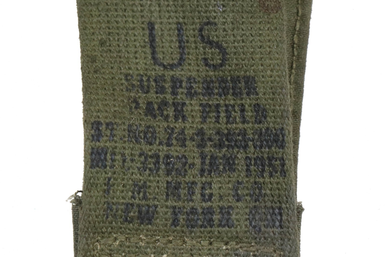 US Army WWII / Korean War M1945 Field Pack Suspenders OD Green M-45 M1944 WW2