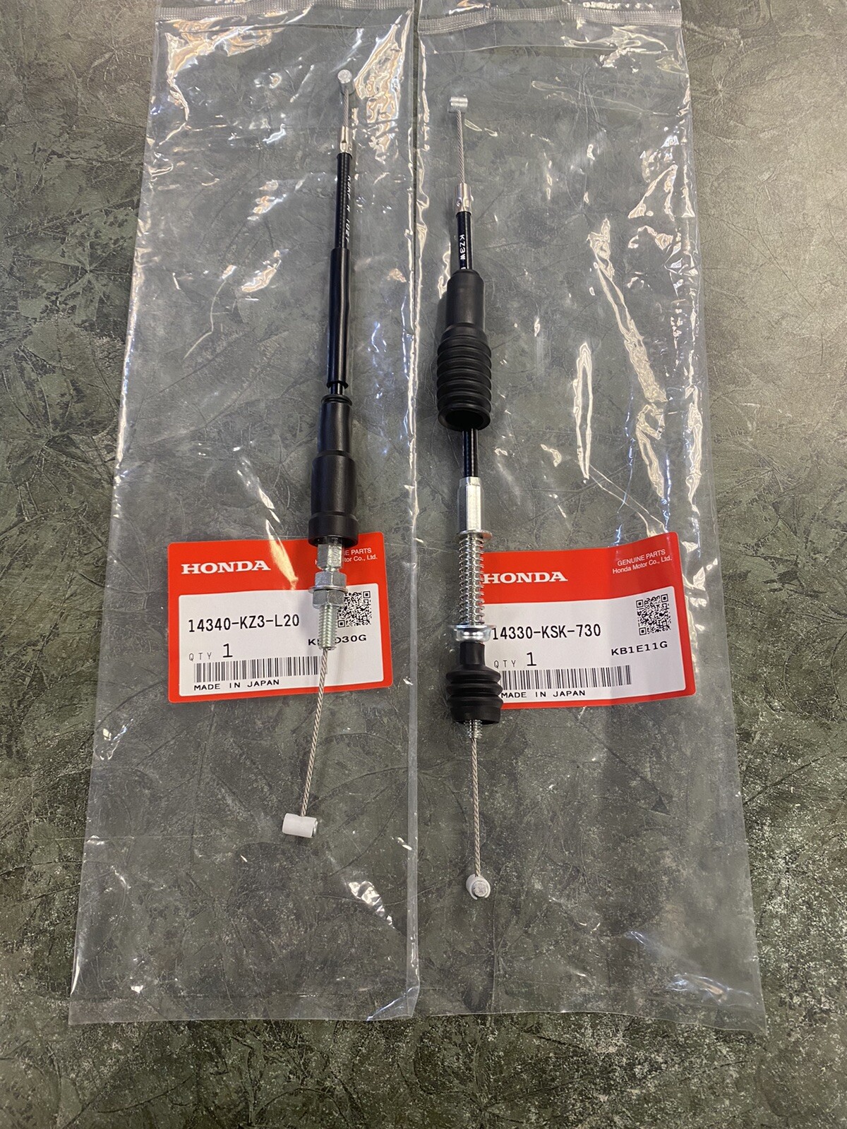 2005-2007 Honda CR250R Front/Rear Power Valve Cables 14330-KSK-730 14340-KZ3-L20