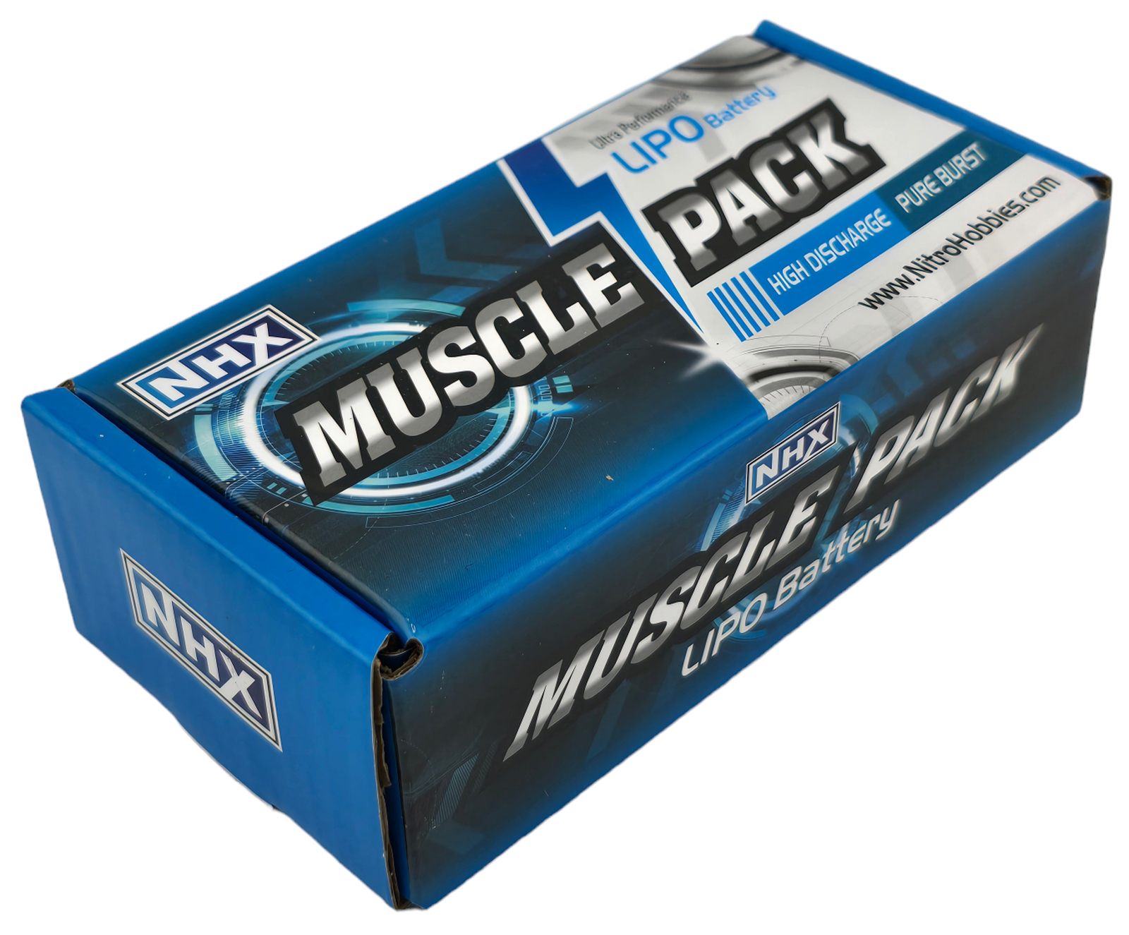 NHX RC Muscle Pack 2S 7.4V 2800mAh 50C Lipo Battery w/ EC2 IC2 1/12 Losi Nascar