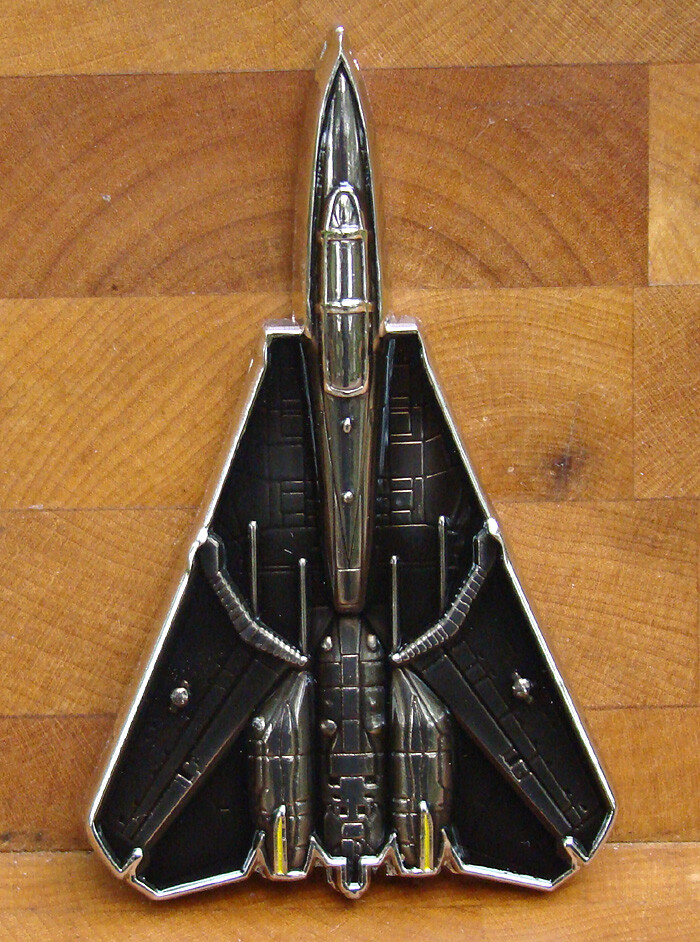 VF-103 Jolly Rogers F-14 Tomcat Squadron Challenge Coin "FEAR THE BONES" 3D 3"