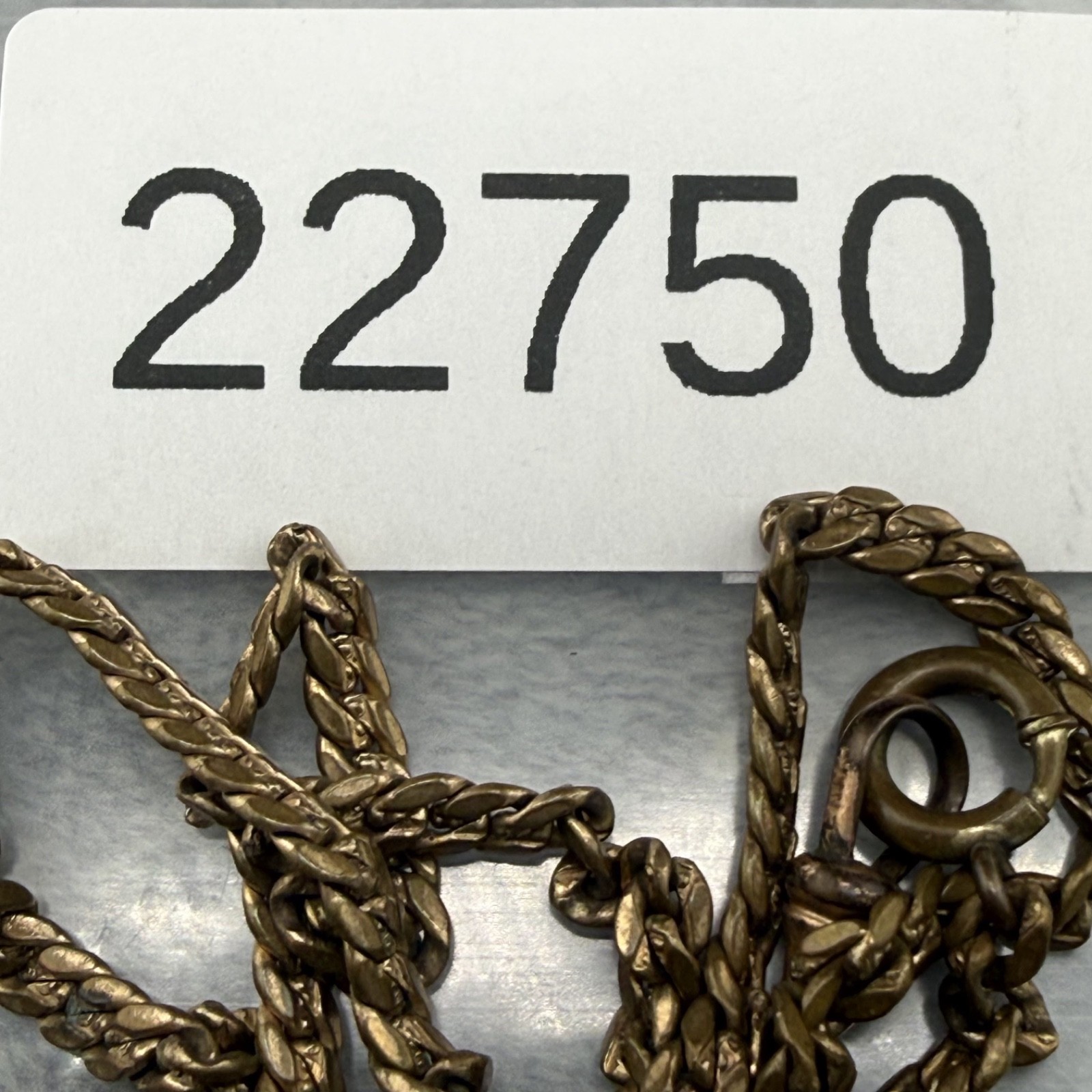 Vintage Signed Pocket Watch Chain 14”