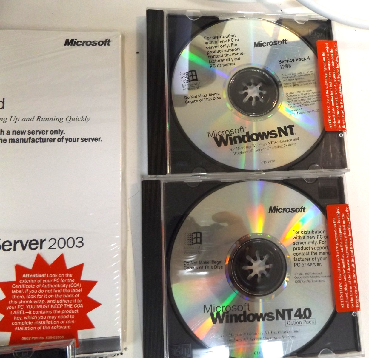 Microsoft Windows NT Server 4.0 Retail Box+SP4+5 Client Access Lic.-Sealed