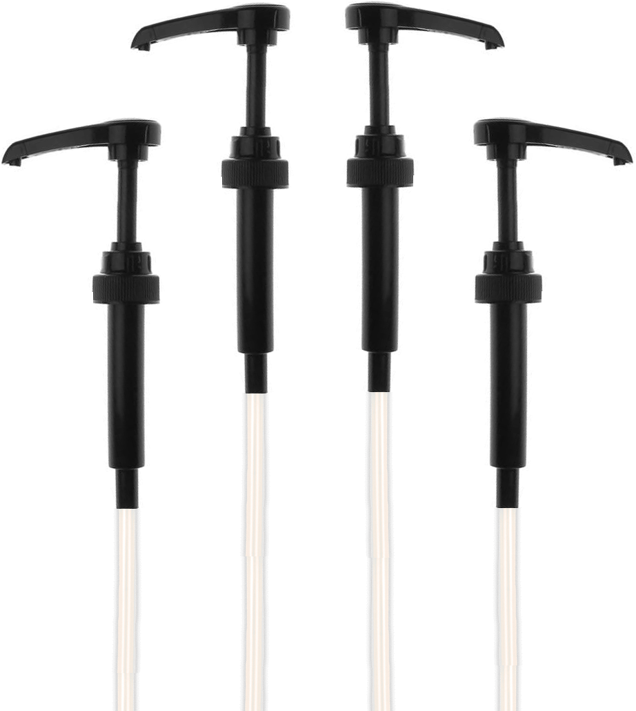 Black Coffee Syrup Pump for 750 ml Bottles (Pack of 4) Fits Torani and more