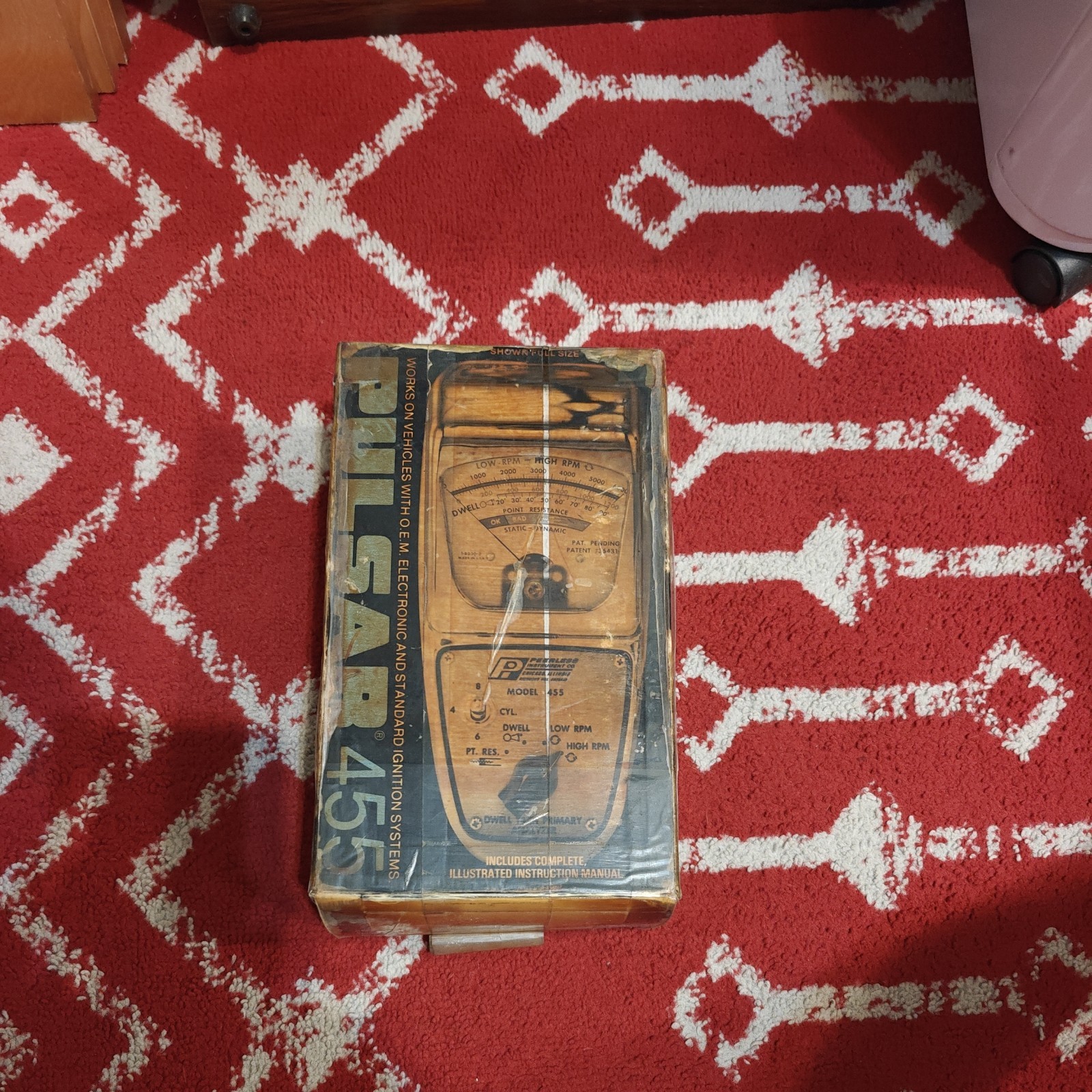 Vintage Peerless Dwell Tach Primary Analyzer Model 455 Pristine Condition