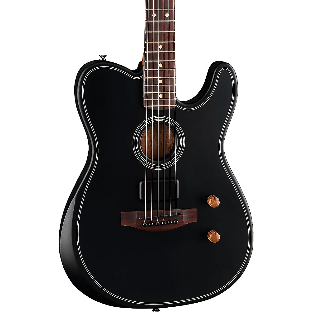 Fender Acoustasonic Standard Telecaster Acoustic-Electric Guitar Black