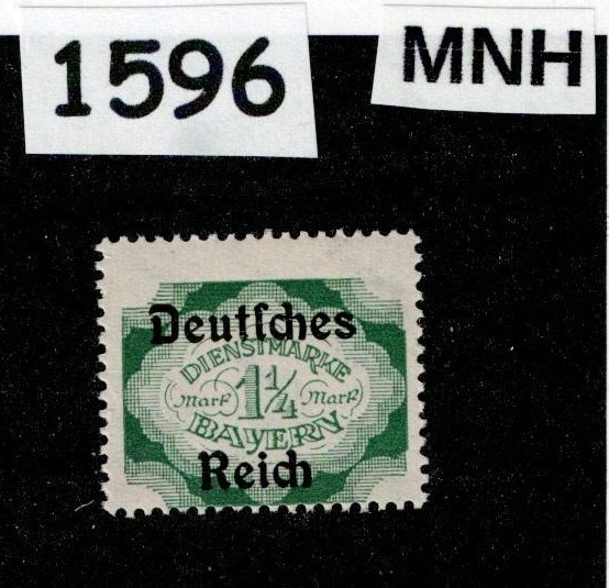 MNH stamp  Sc 065  German Republic Bavaria Bayern 1920 Overprint     #1596
