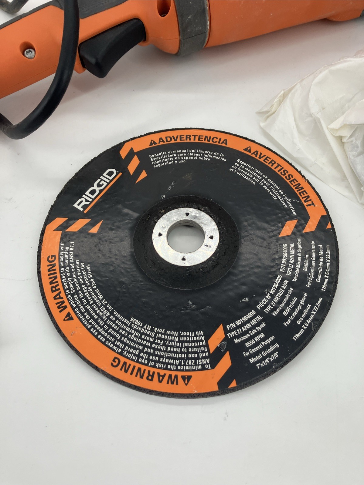 RIDGID R10202 15A 7” Angle Grinder Heavy Duty – Tested Ships Fast