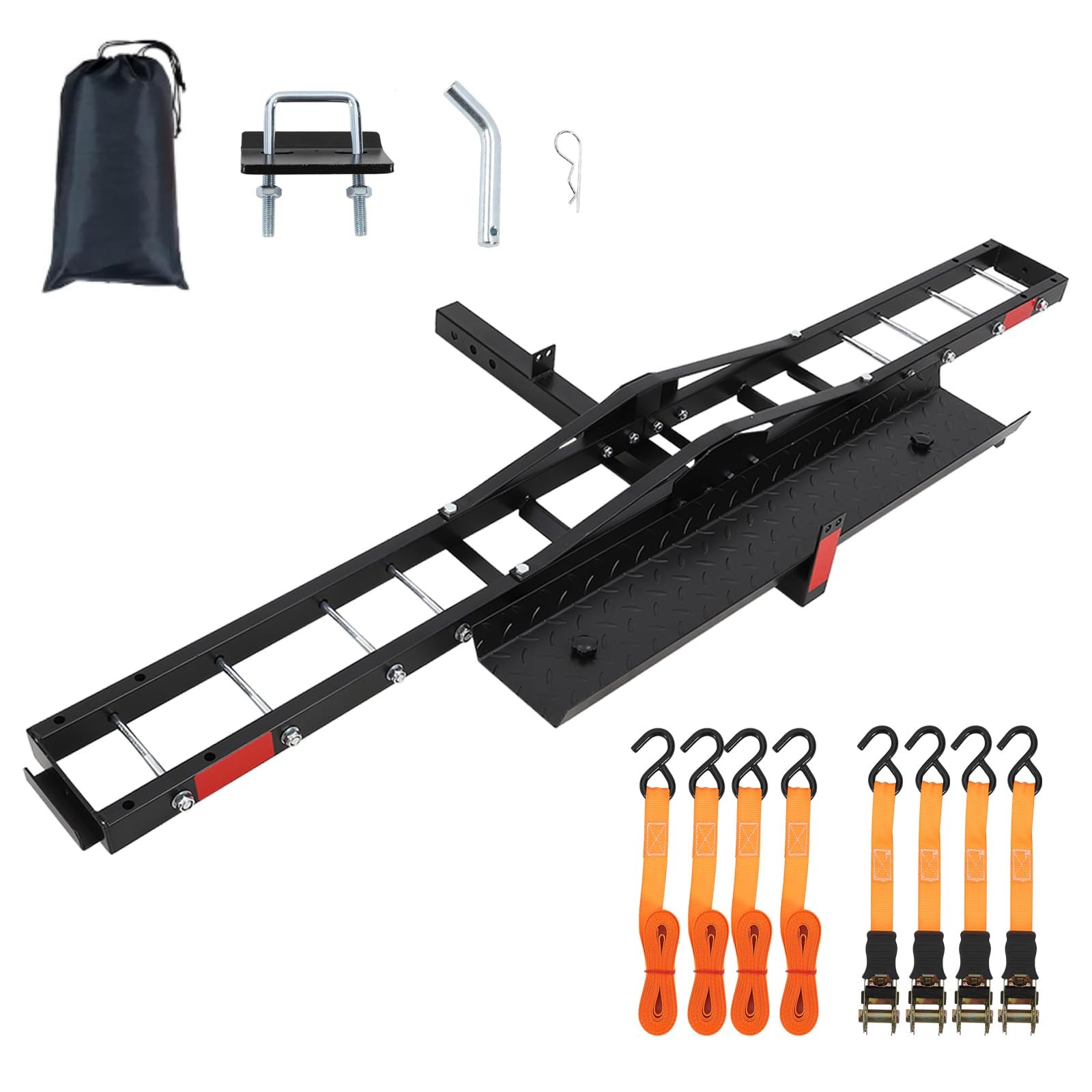 600lbs Heavy-Duty Motorcycle Hitch Carrier Fits 2" Receiver for Truck,Dirt Bikes