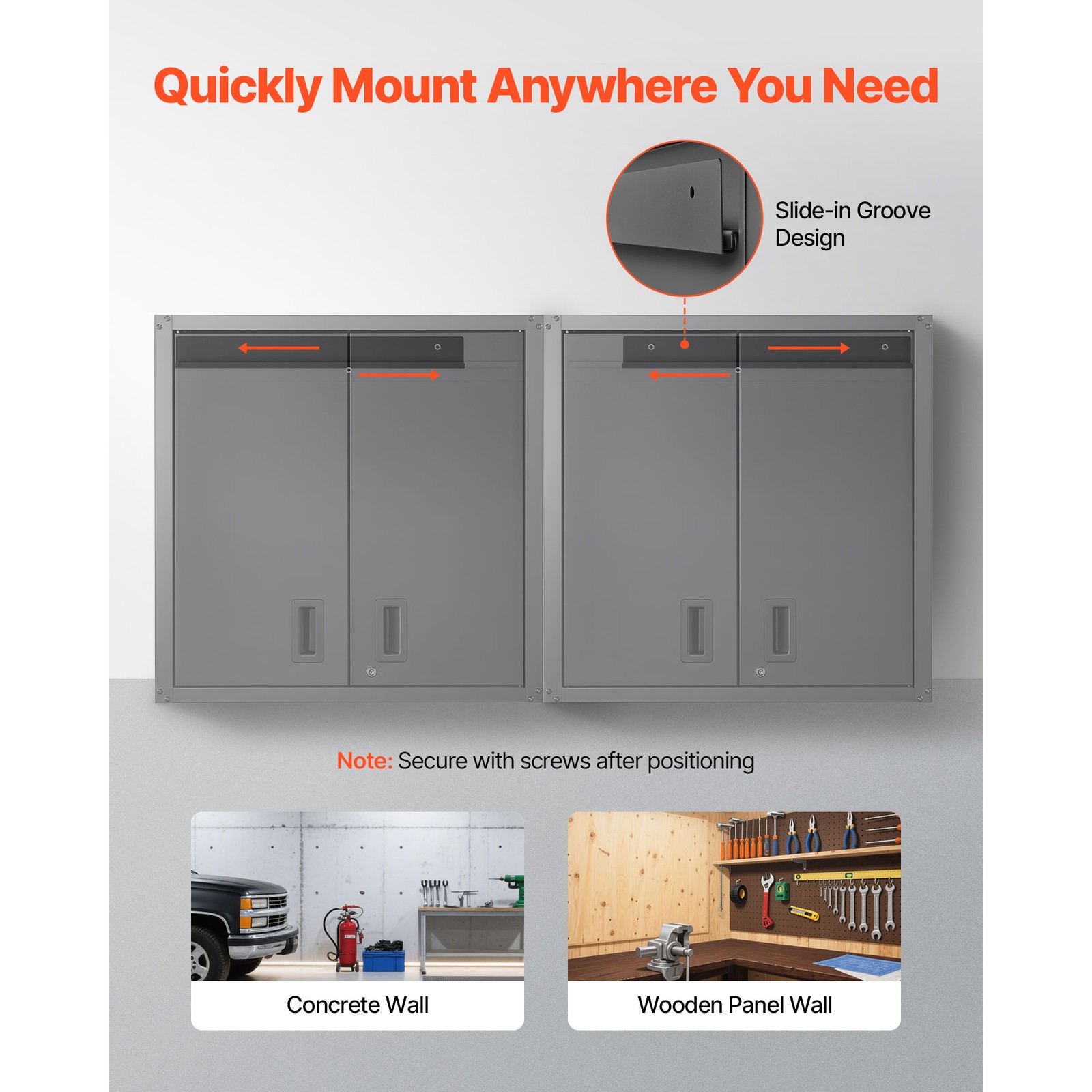 Uimoso 30-Inch Wall-Mounted Metal Cabinet with Adjustable Shelf