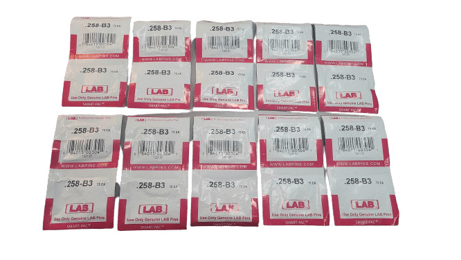 10-PACK Lab Security .003 Universal Bottom Pin (.258) [75/Ea Pack]