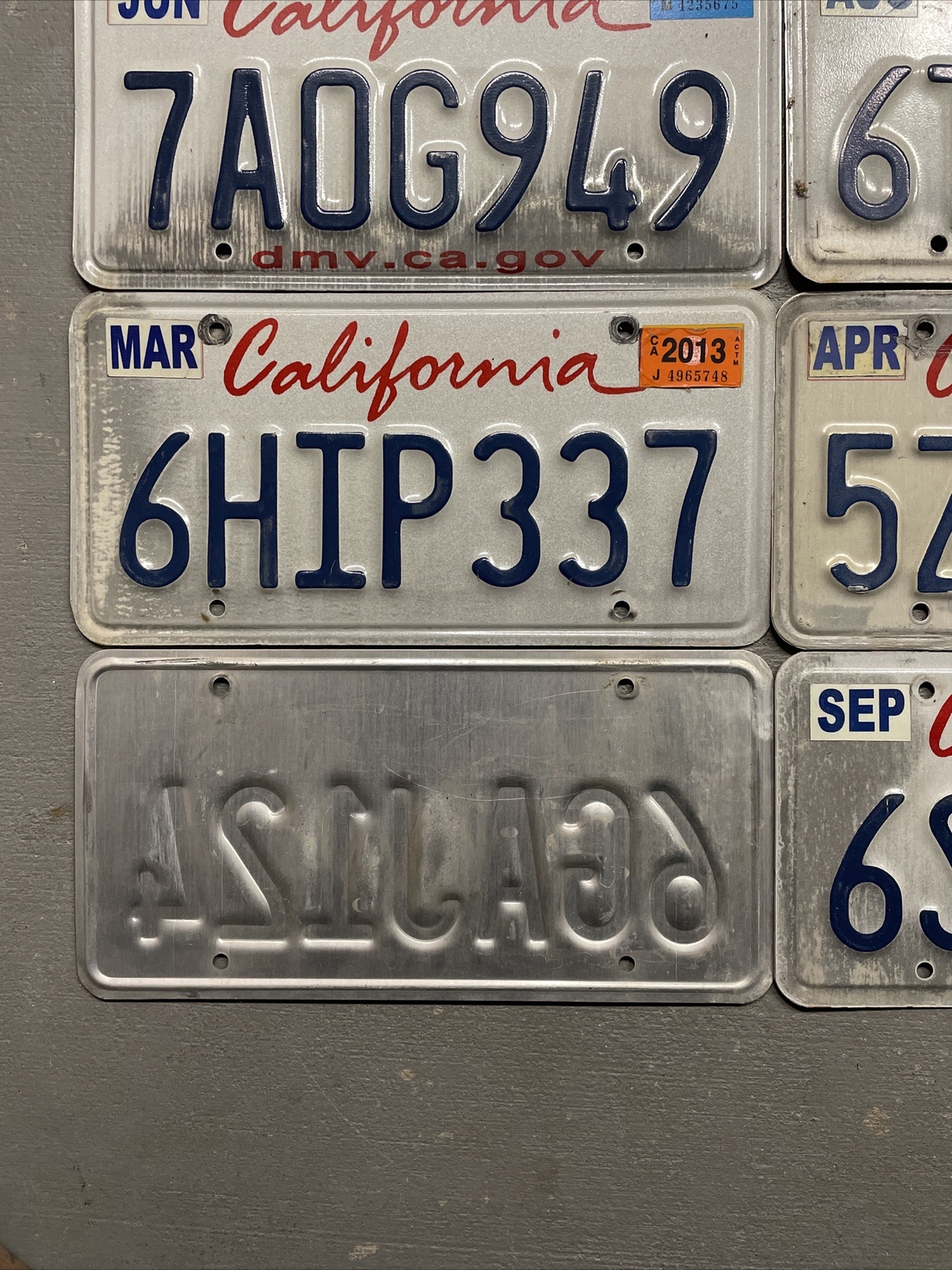 ONE CALIFORNIA LICENSE PLATE LIPSTICK💄 STYLE RANDOM LETTERS/NUMBERS CRAFT GRADE