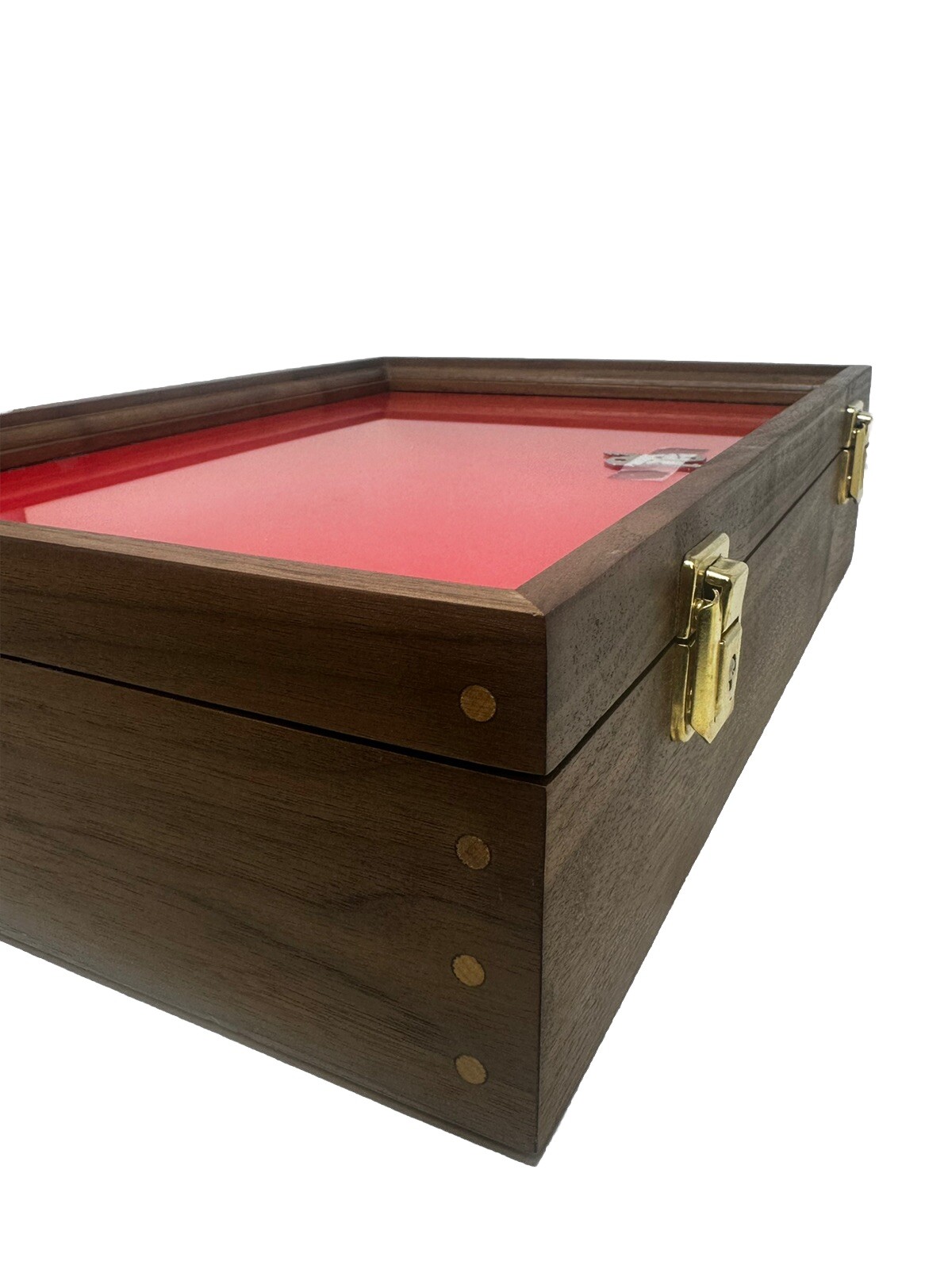 Walnut Wood Display Case 18 X 12 X 4” Extra Thick for Guns, Knives, Arrowheads