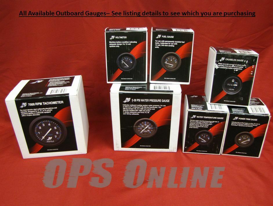 Mercury Marine Analog Gauge - Black - Voltmeter Gauge 895286A01