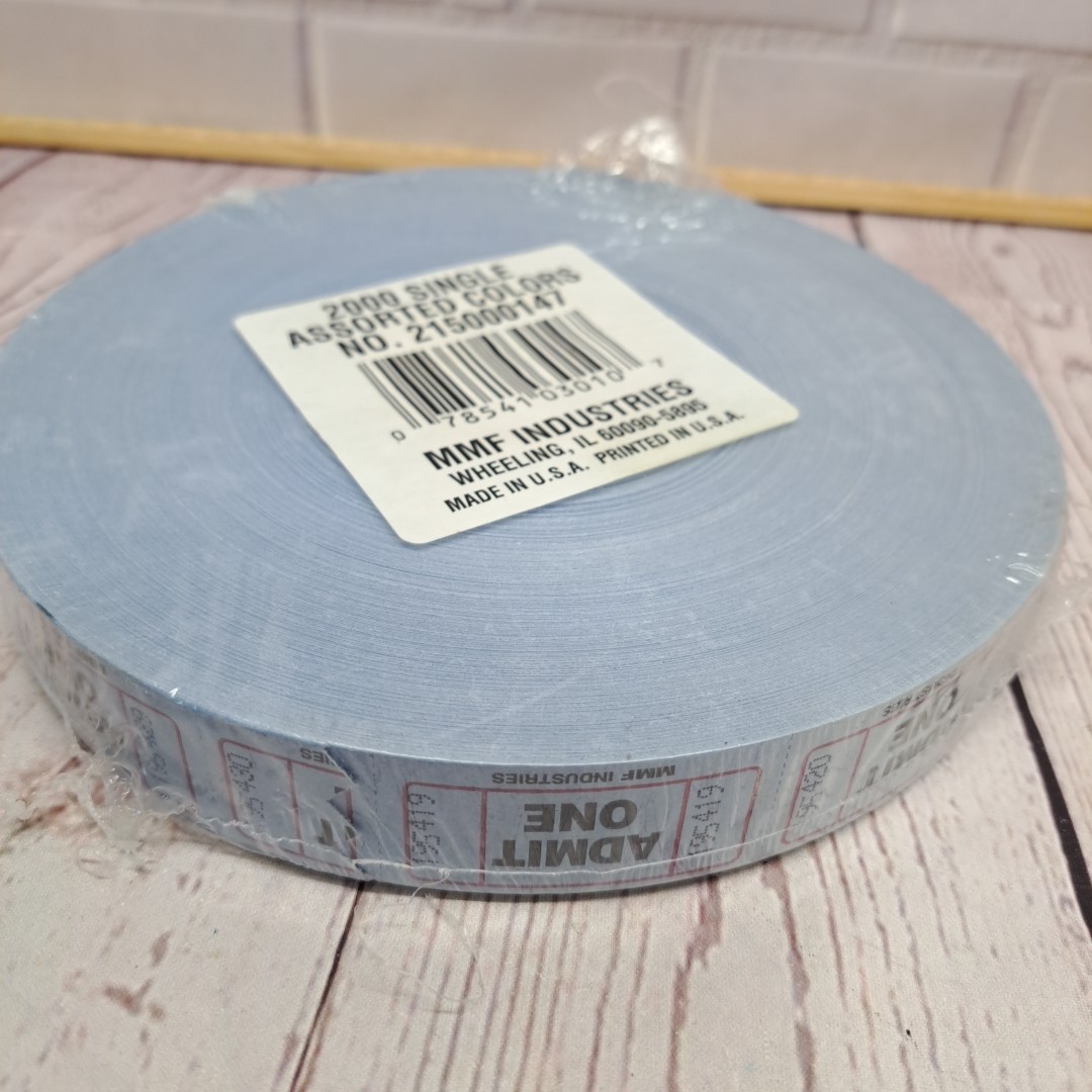Admit One Raffle Tickets Roll of 2000 Made In USA MMF #215000147