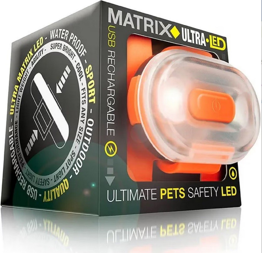 Max & Molly Matrix Ultra LED Safety Light Attaches to Any Dog Pet Collar Harness