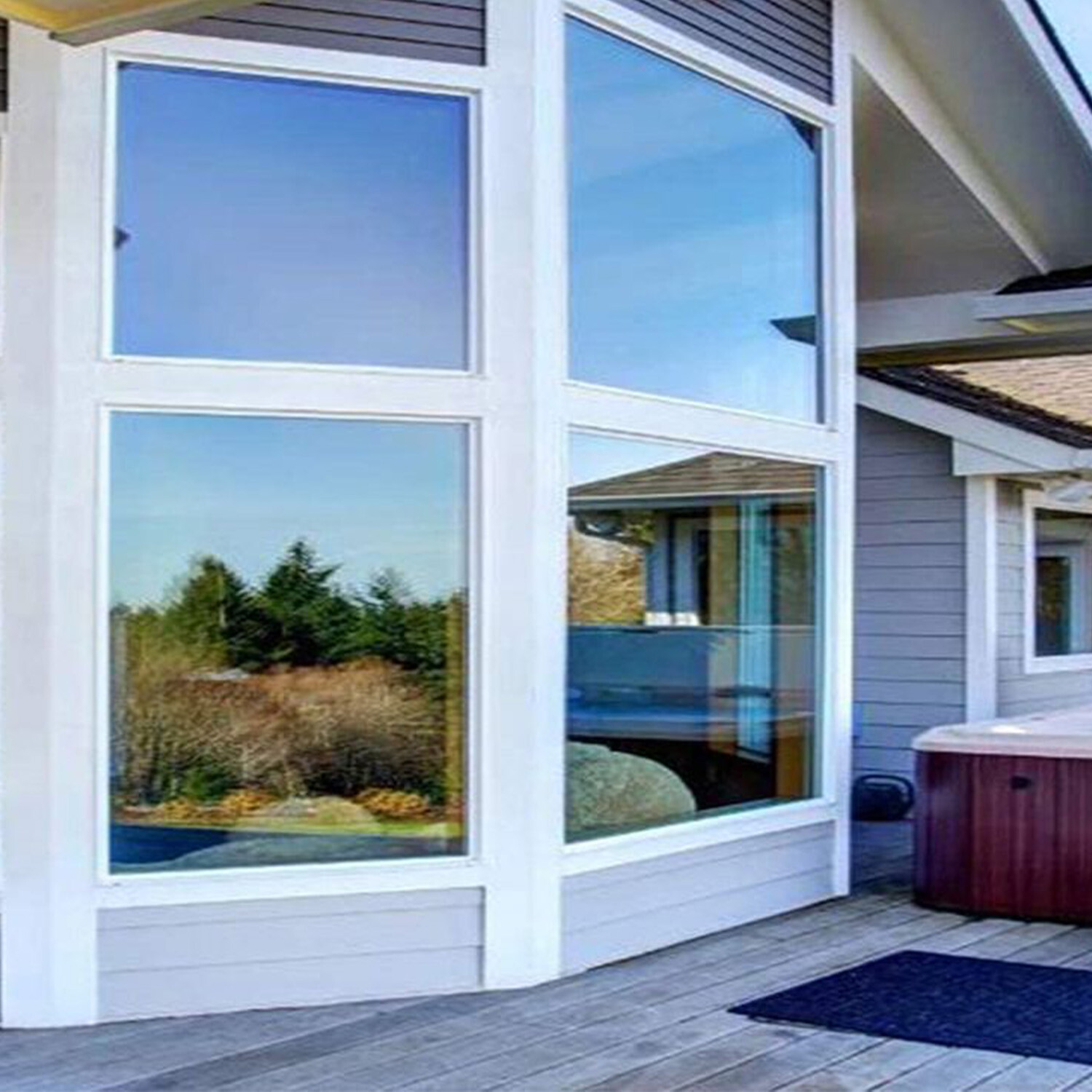 20" x10FT Uncut Roll Window Mirror Blue Chrome Tint Film New Home Office Glass