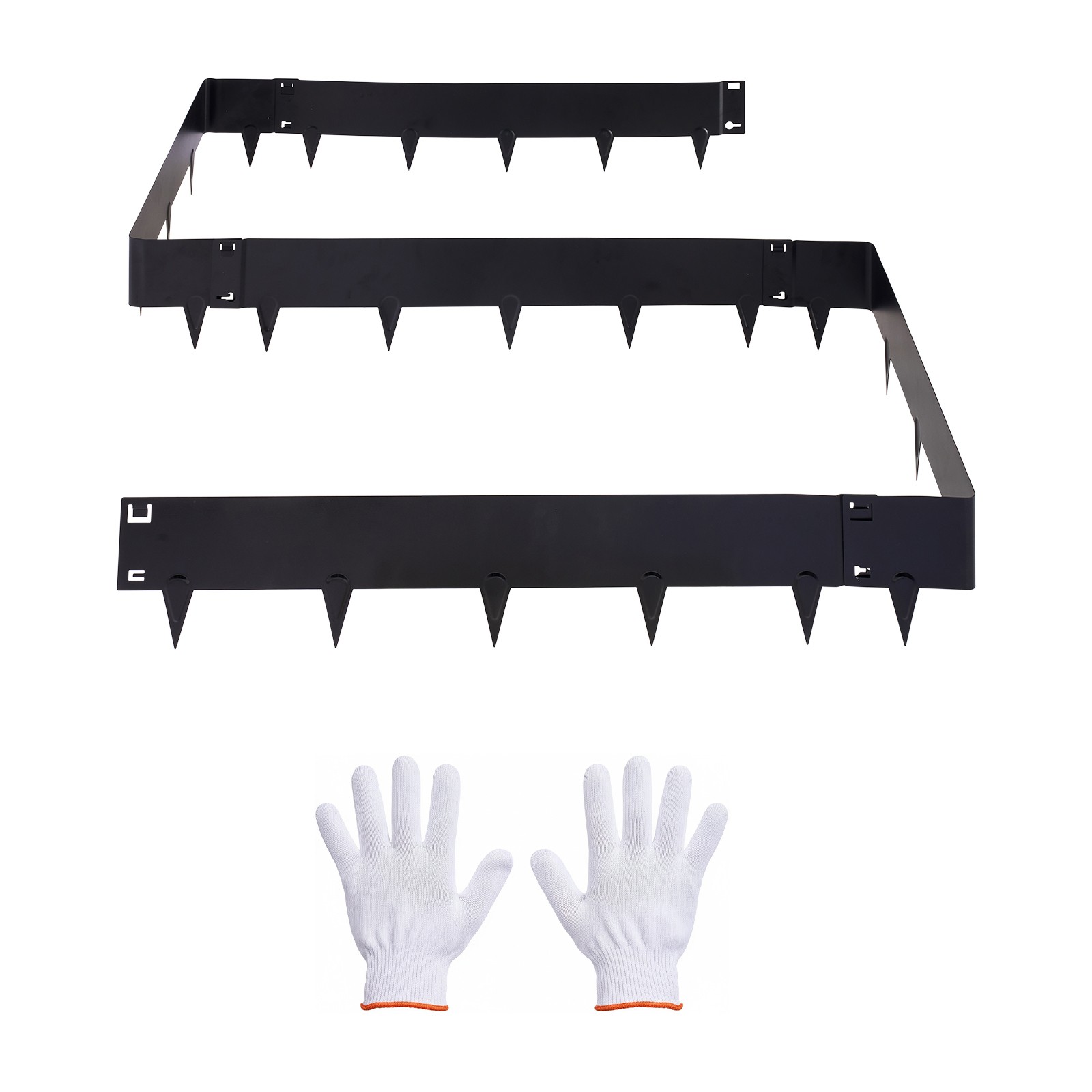 Uimoso Galvanized Steel Garden Edging Set, 40x8 in,Metal Landscape Borders, 6pcs