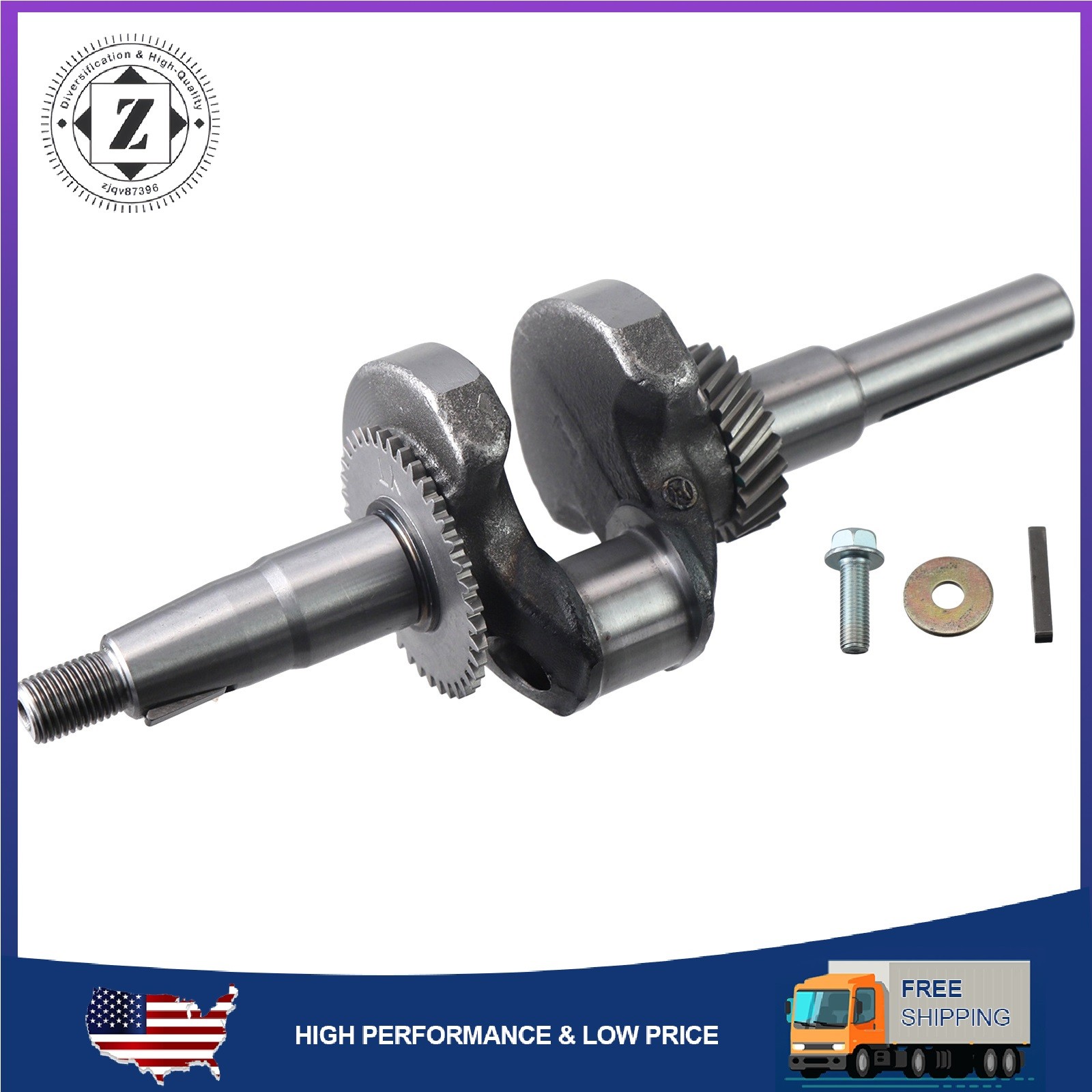 55mm Stroker Crankshaft For Predator 212cc Non Hemi Engine Go Kart Mini Bike