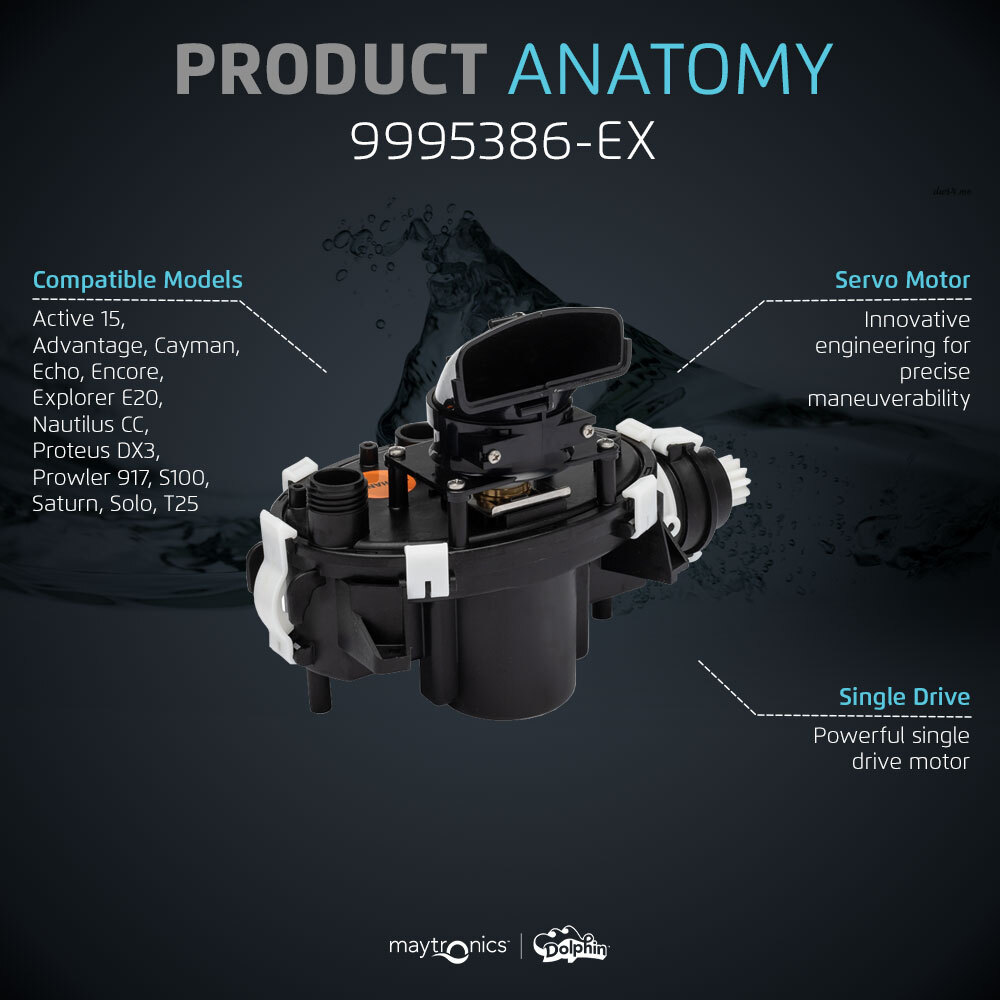 Replacement Motor Unit for Dolphin Robotic Pool Cleaner 9995386-EX