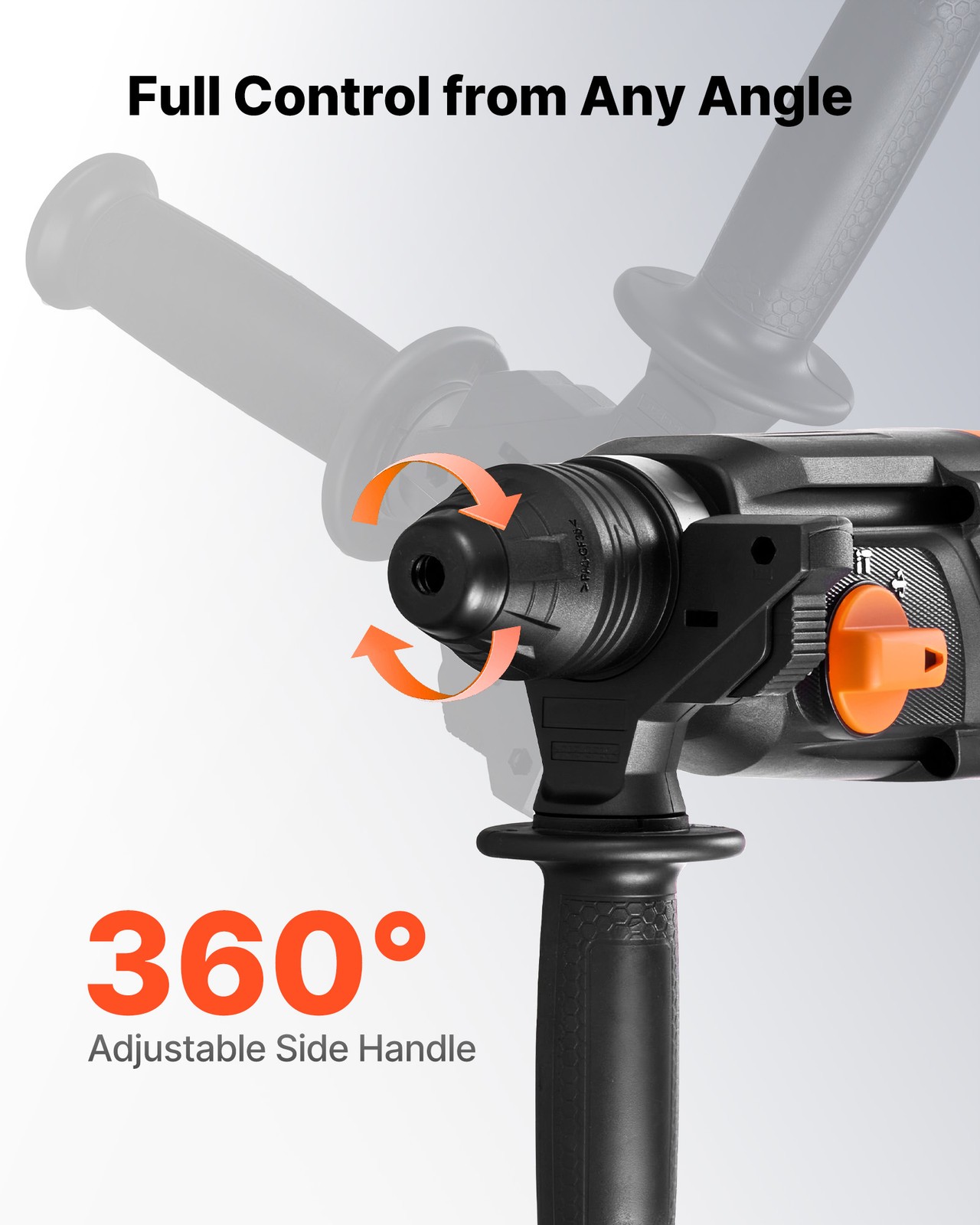 VEVOR Rotary Hammer Drill Rotary Hammer 1-1/8 in SDS-Plus for Concrete Masonry