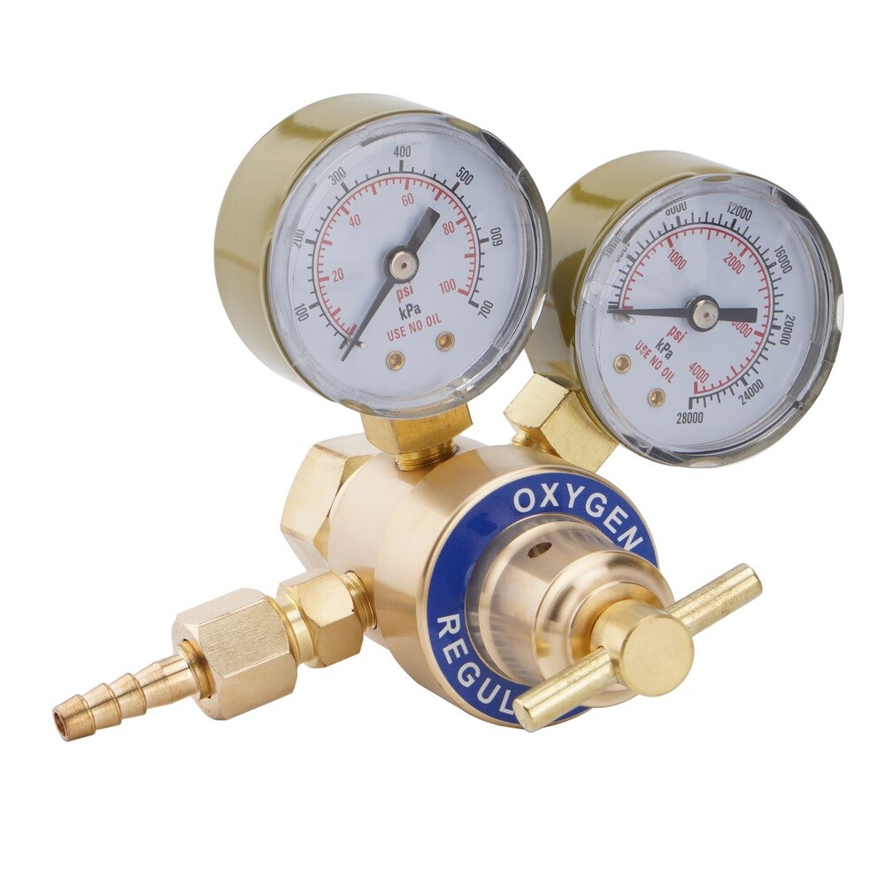 Oxygen Acetylene Gas Regulator Set Welding Cutting Torch Dual Gauge Solid Brass