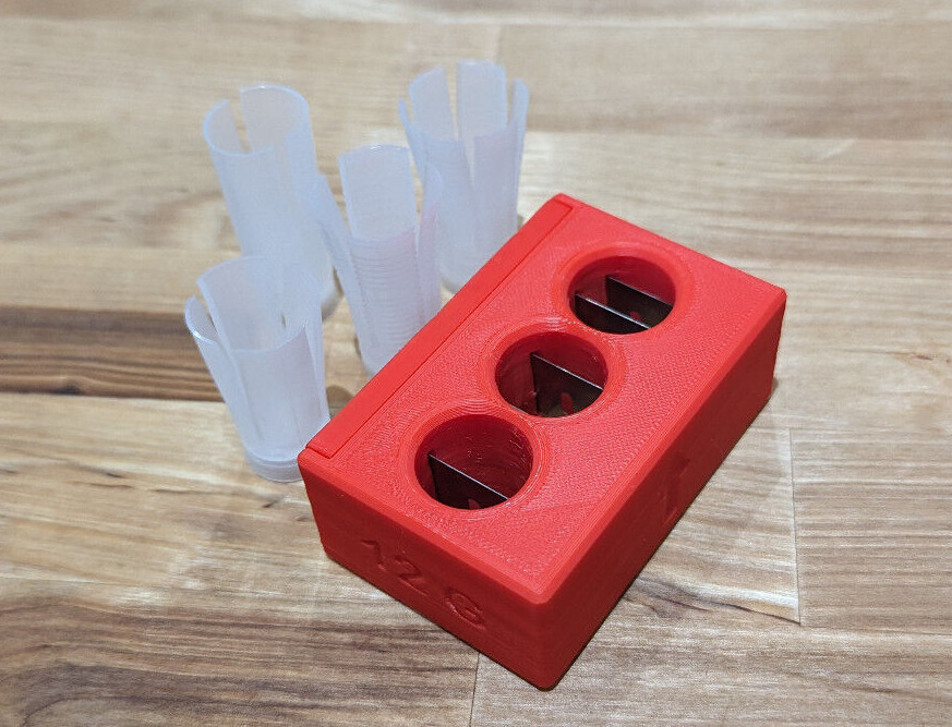 Wad Splitter, Slitter, Slicer, 2-4-6 Blade Cut Option, Extra Blades Included