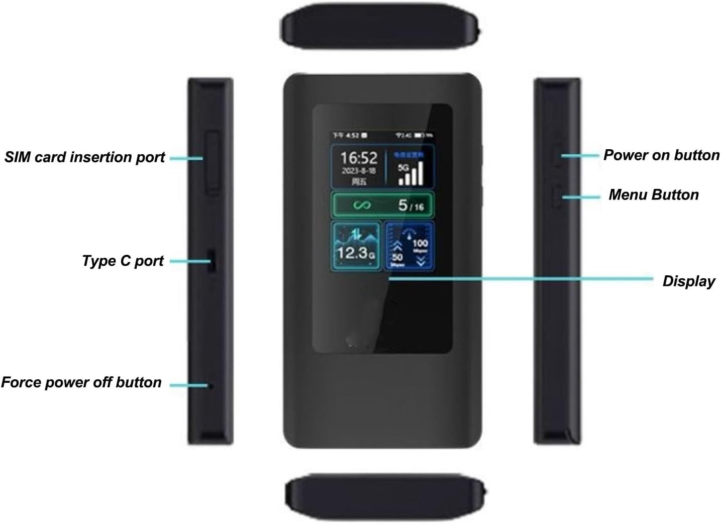 🔥🔥 6 Router with SIM Card Slot 5G WiFi Mobile Hotspot 6 Modem