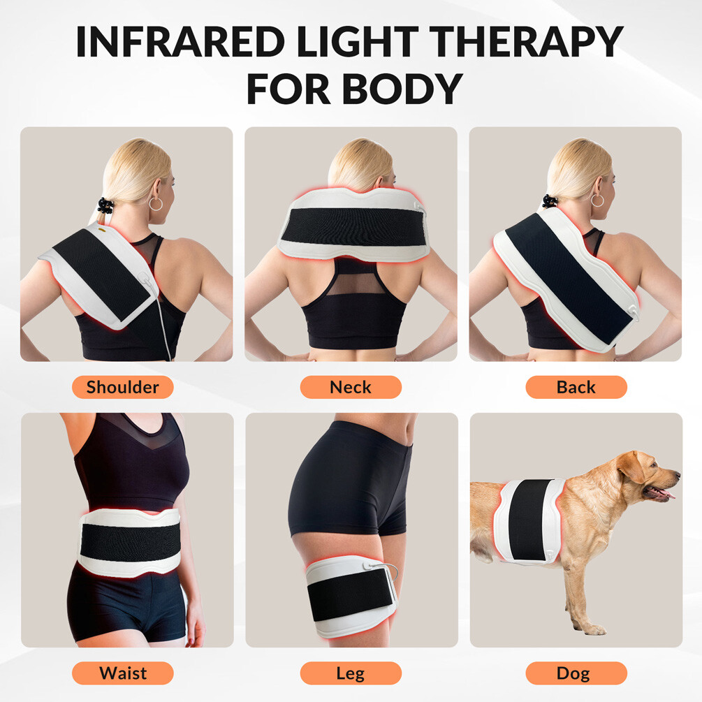 Red Light Therapy Pads Near Infrared LED Belt for Waist Back Muscle Pain Relief