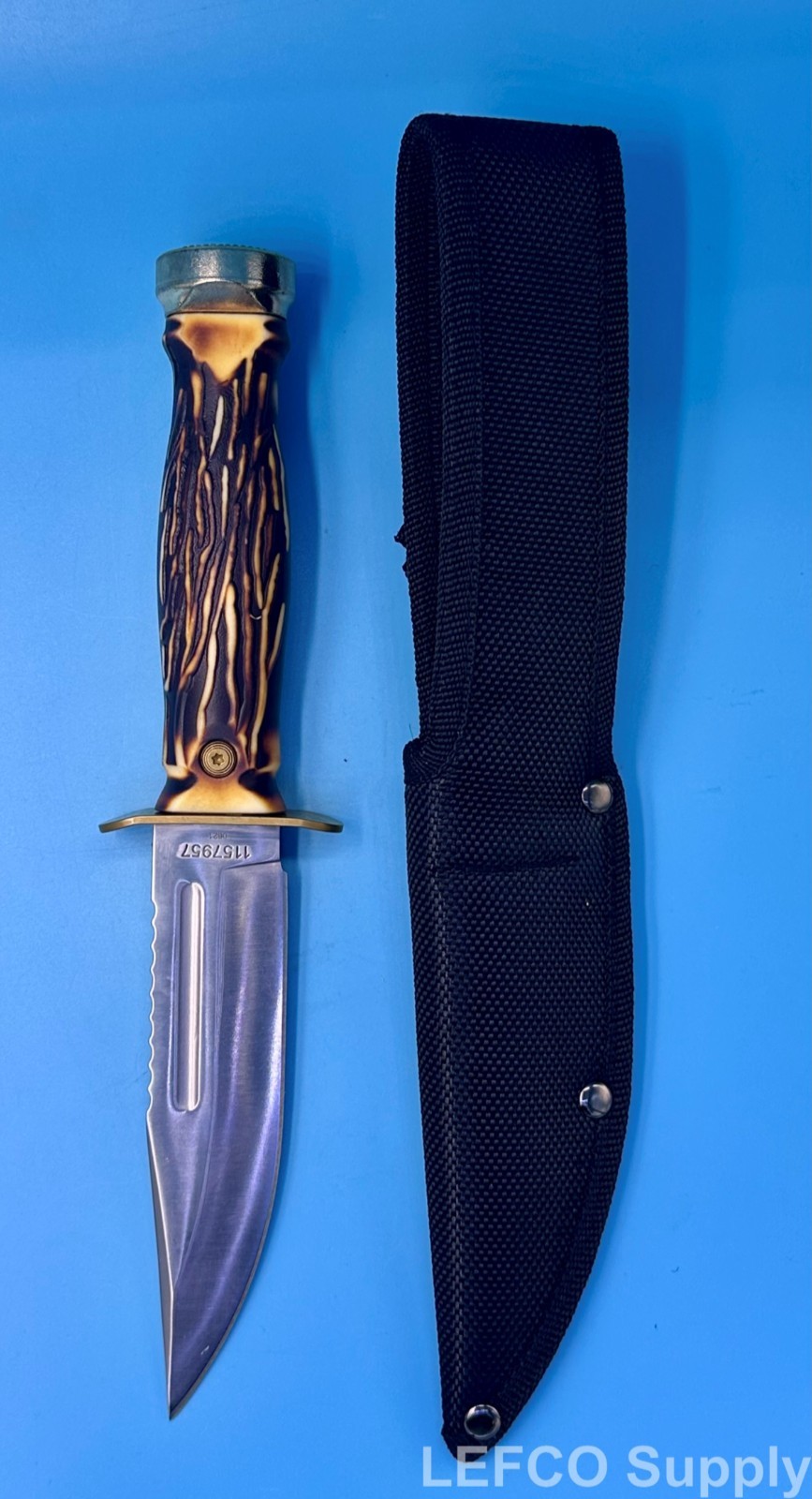 Uncle Henry Knife Set 2PC Combo Folding Knife and Bowie Fixed Blade with Sheath