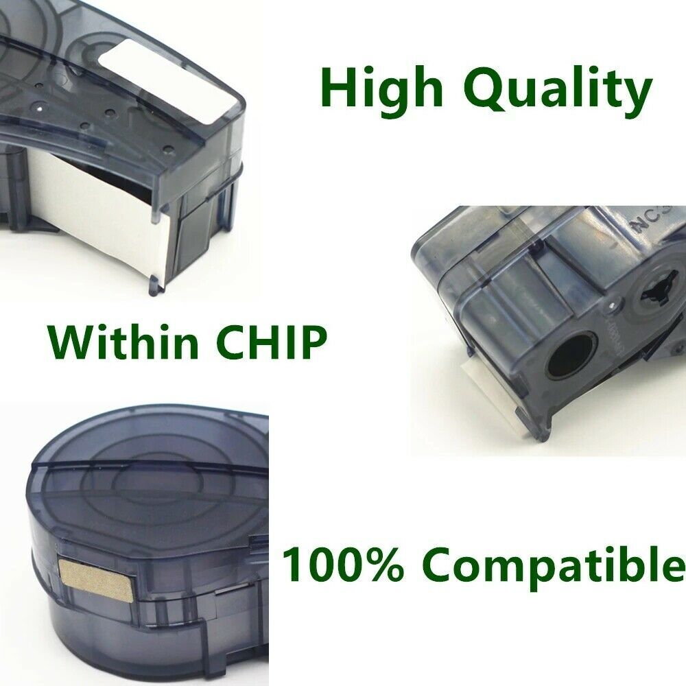 10 Compatible Brady BMP21-PLUS M21-500-499 Nylon Cloth Label Tape Cartridge 1/2"