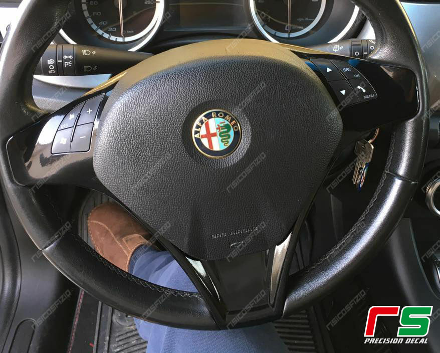 alfa romeo myth giulietta stickers decal cover steering wheel full sticker carbon look