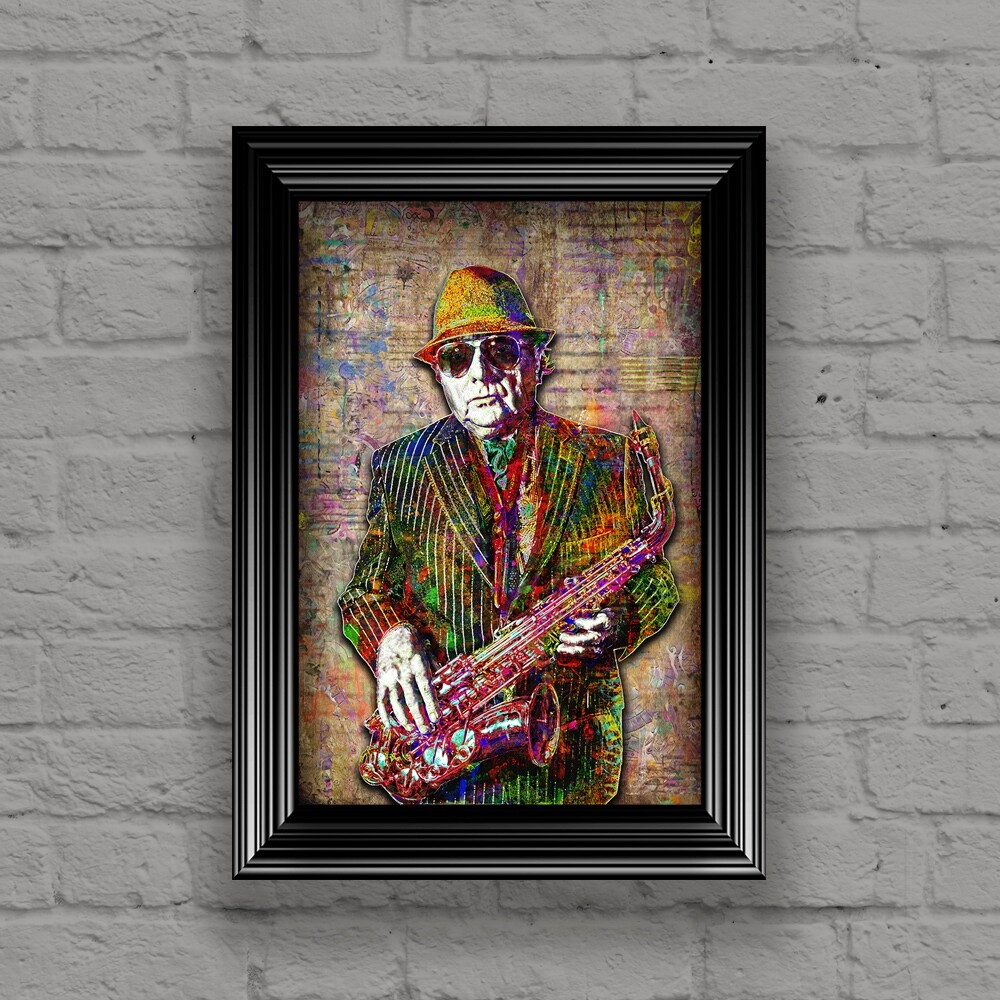 Van Morrison Poster, Van Morrison Sax Tribute Pop Art Fine Art Free Shipping US