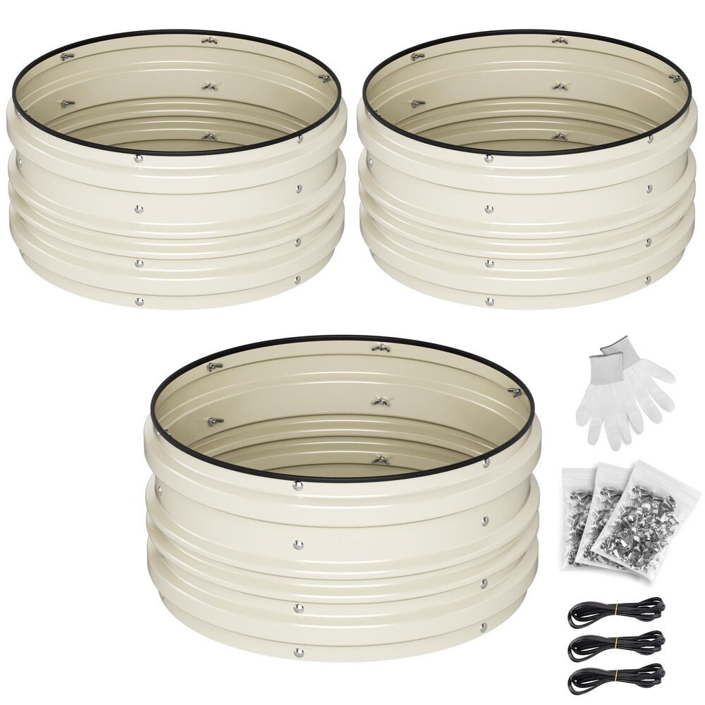 WORKPRO 3PC 2x2x1FT Galvanized Raised Garden Bed Set Rust & Corrosion Protection