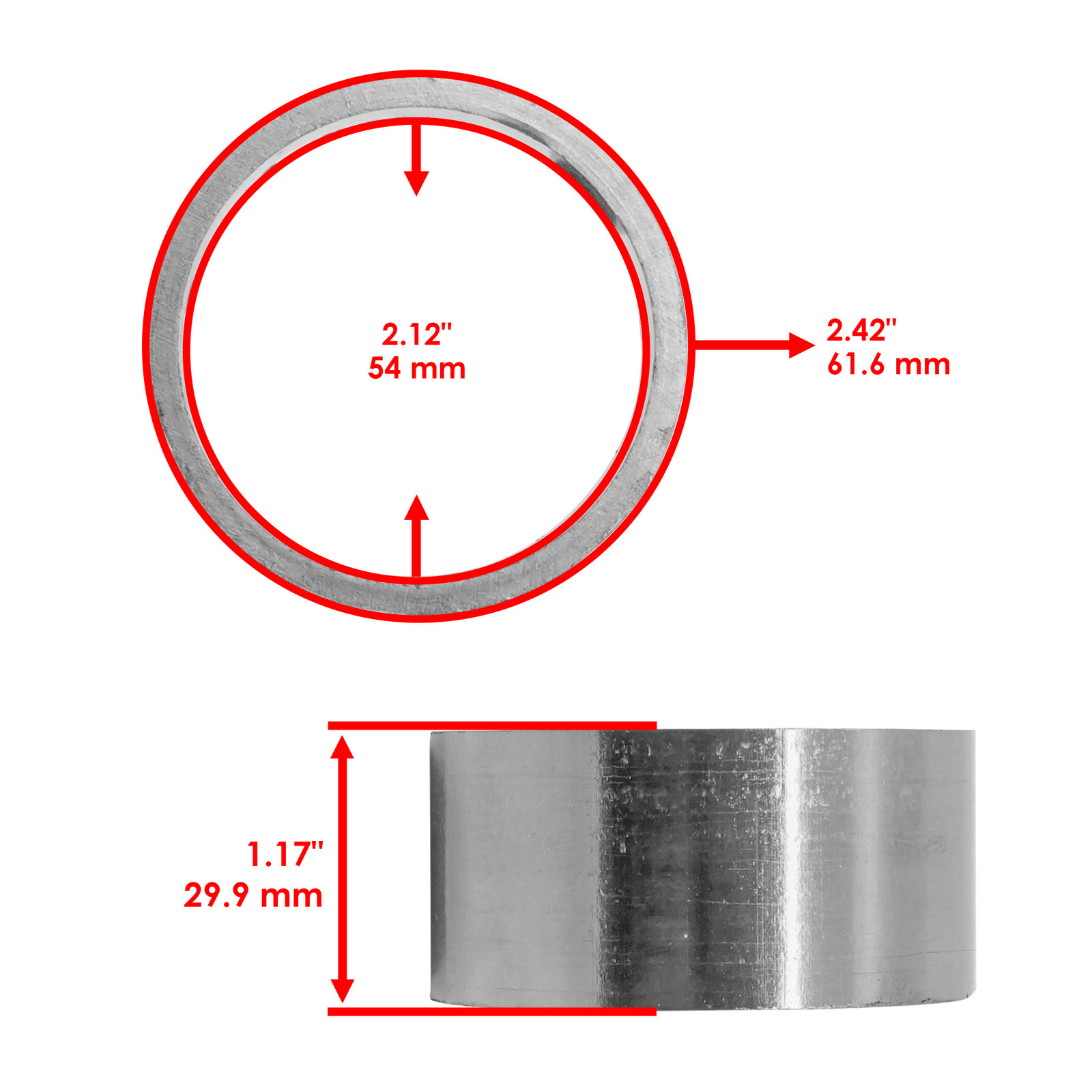 Caltric Exhaust Muffler Gasket For Kawasaki Ninja ZX6R ZX636 2013-2020