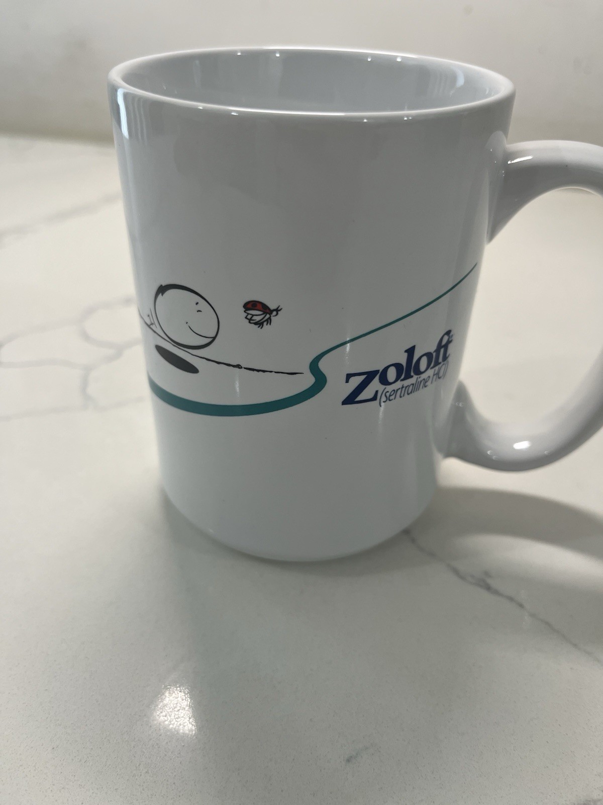 Vintage Y2K Pfizer Zoloft Mug Featuring Blob Pharma Advertising