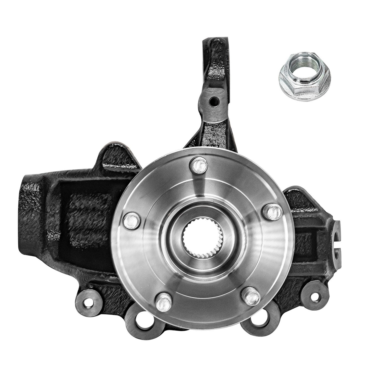 Pair Front Steering Knuckles Wheel Hub Bearing Assembly for 2012-2018 Ford Focus