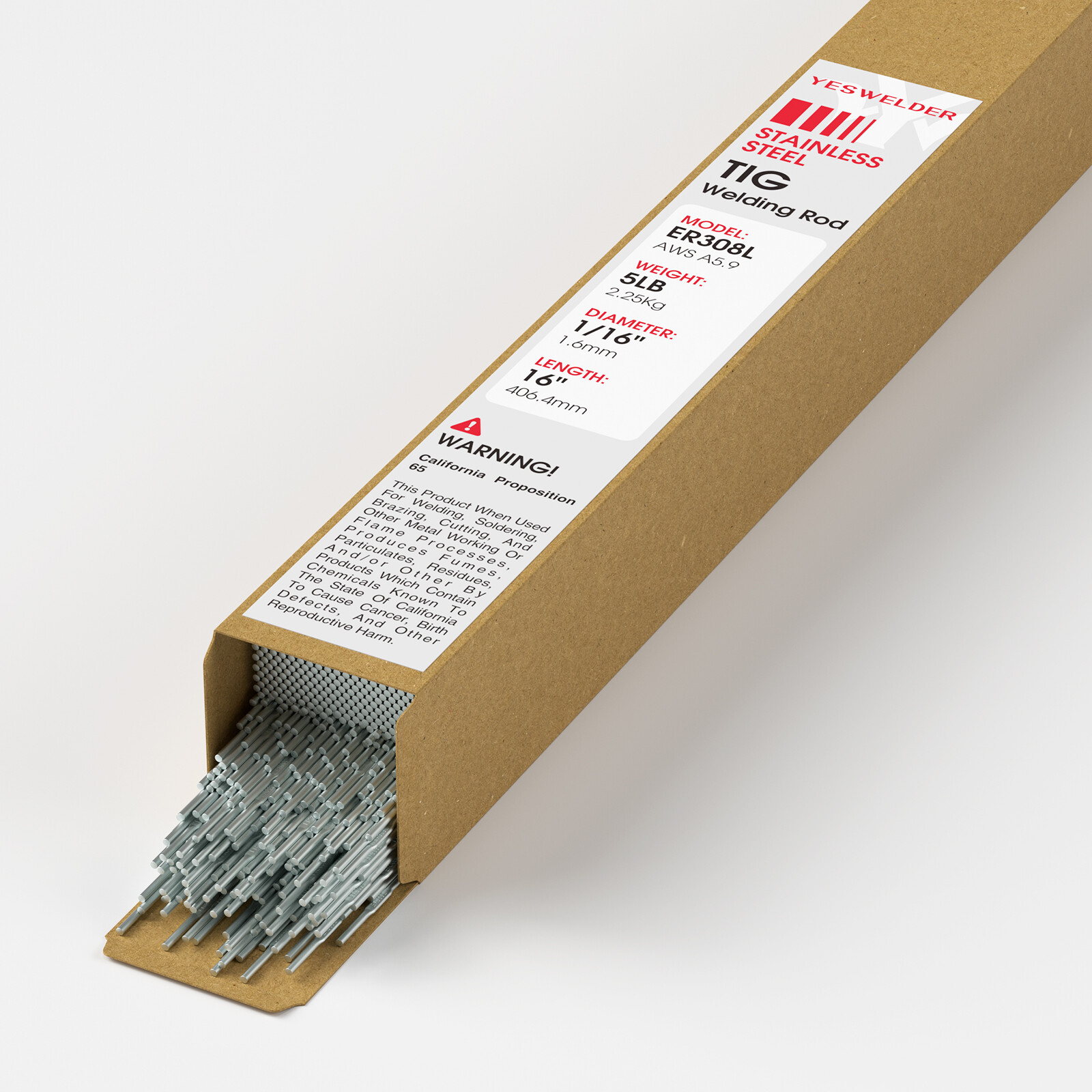 Stainless Steel TIG Welding Rod ER308L 1/16" 3/32" 1/8"x16" 5LBS