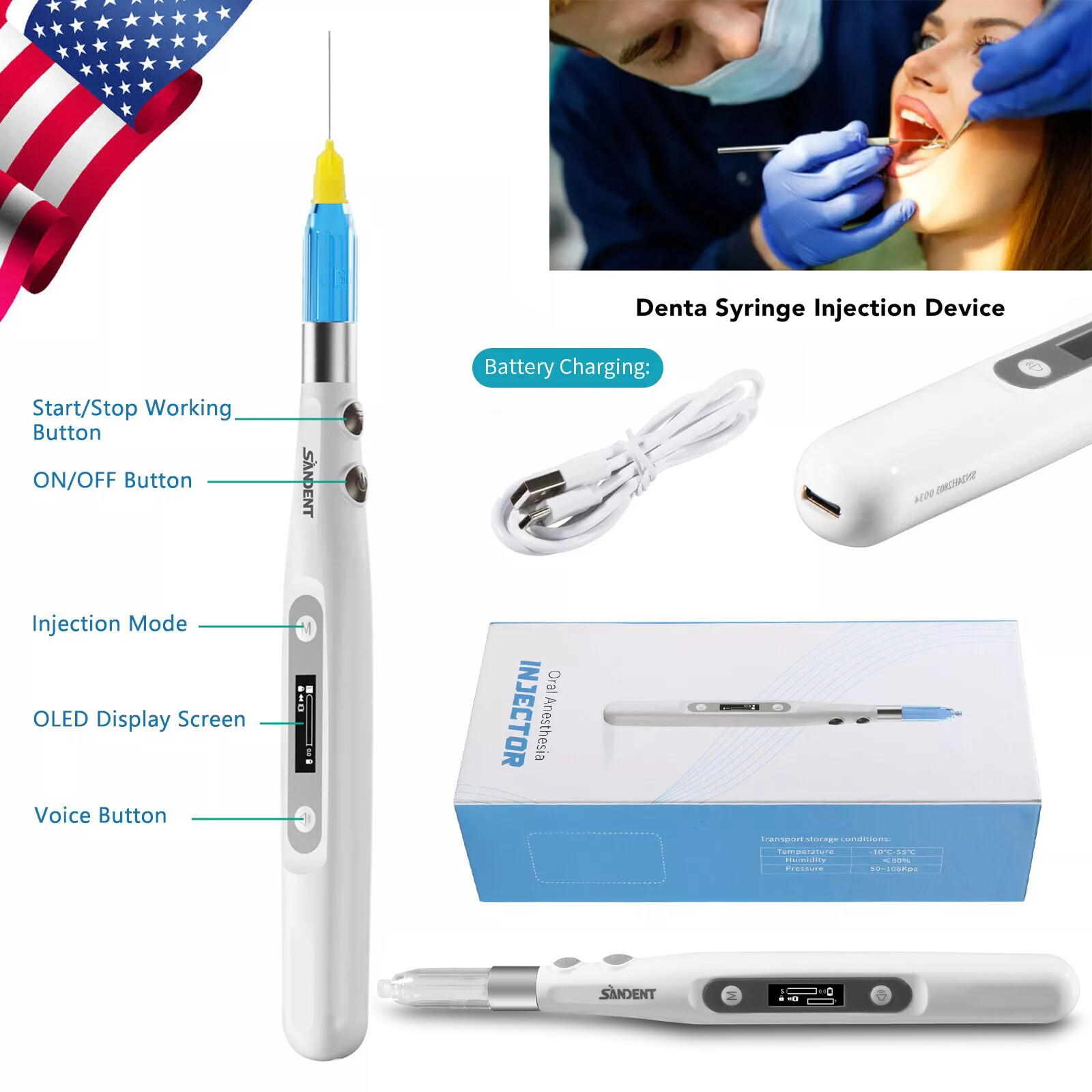USA Dental Painless Oral Local Anesthesia Device Anestesia Pen