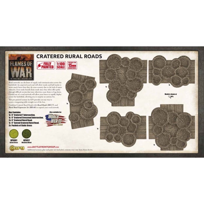 Battlefront Flames of War Cratered Rural Roads Terrain BB143