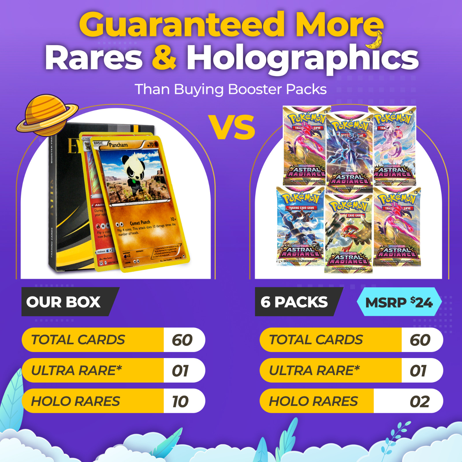 Pokemon Card Lot 60 OFFICIAL TCG Cards + Ultra Rare | VMAX GX EX VSTAR OR V!