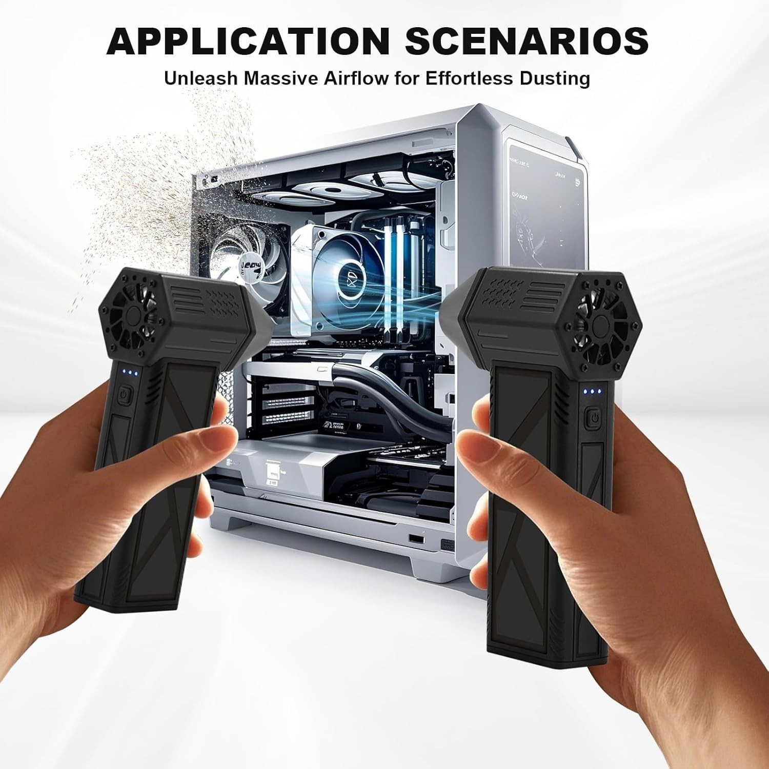 WeePro Compressed Air Duster 180000RPM Cordless Mini Turbo Fan, 3-Speed Vacuum