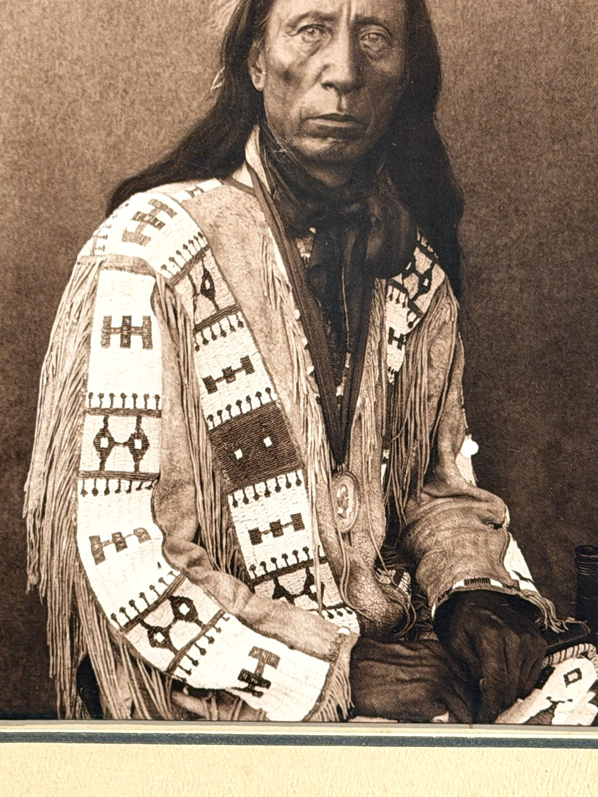 Vintage Native American Indian Portrait of Jack Red Cloud Chief of Oglala Sioux