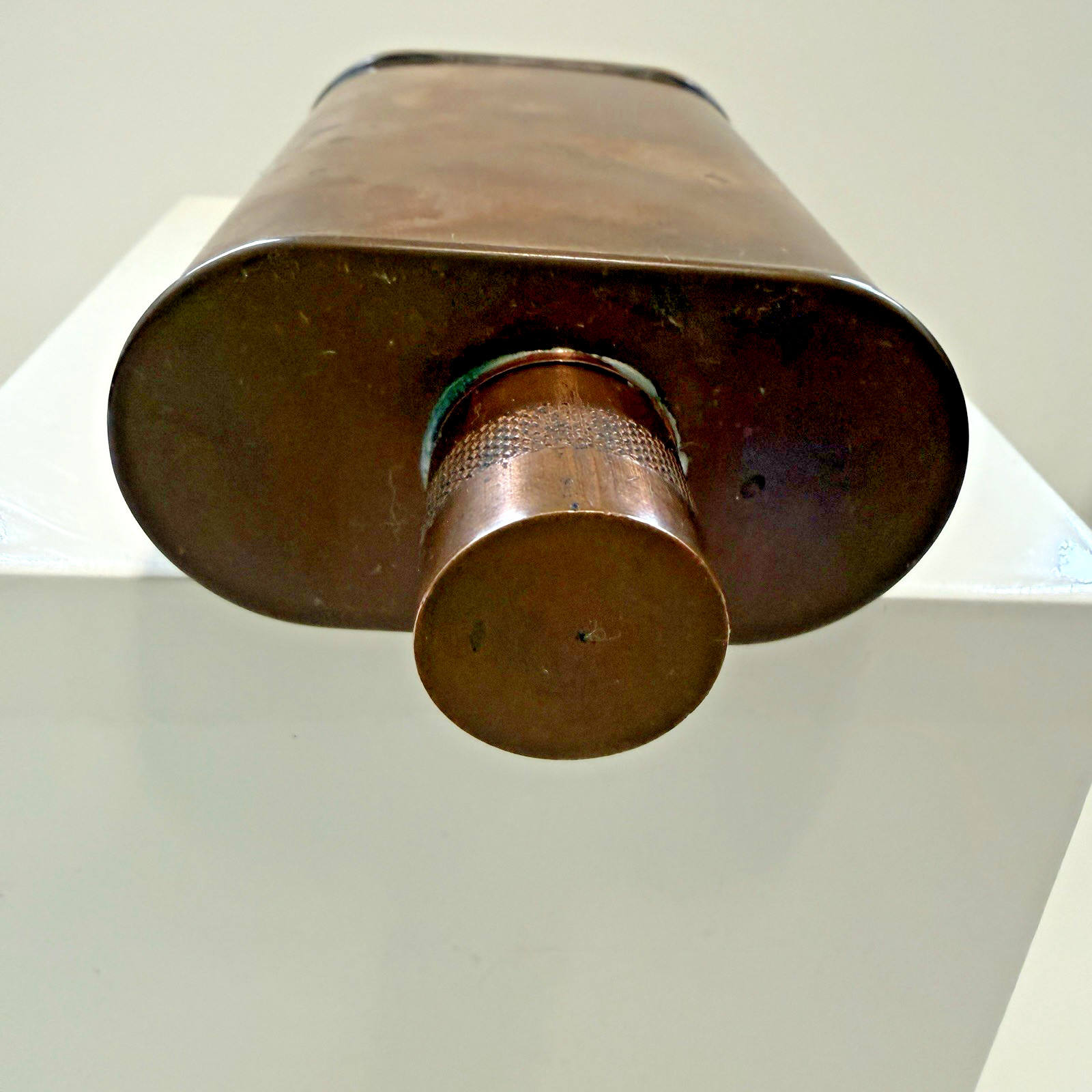 JACOB BROMWELL COPPER FLASK VERMONTER 9OZ 5" TIN-lined Natural Patina