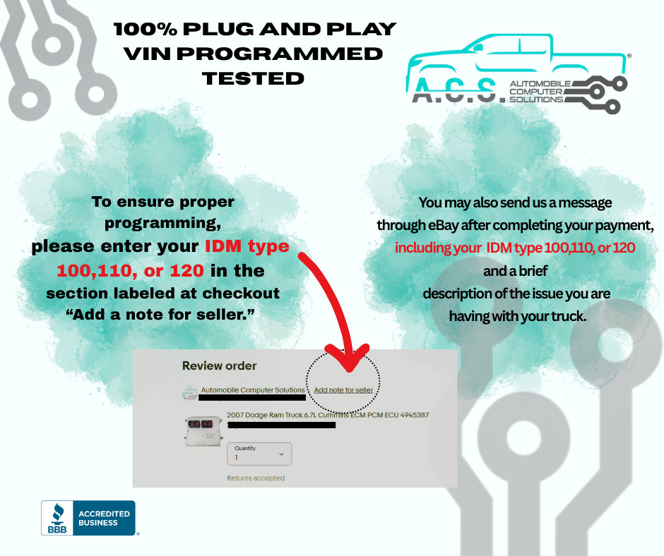 F6TF-12B599-AA | 2003 Ford Truck F-Series 7.3L Injection Control Module IDM Plug
