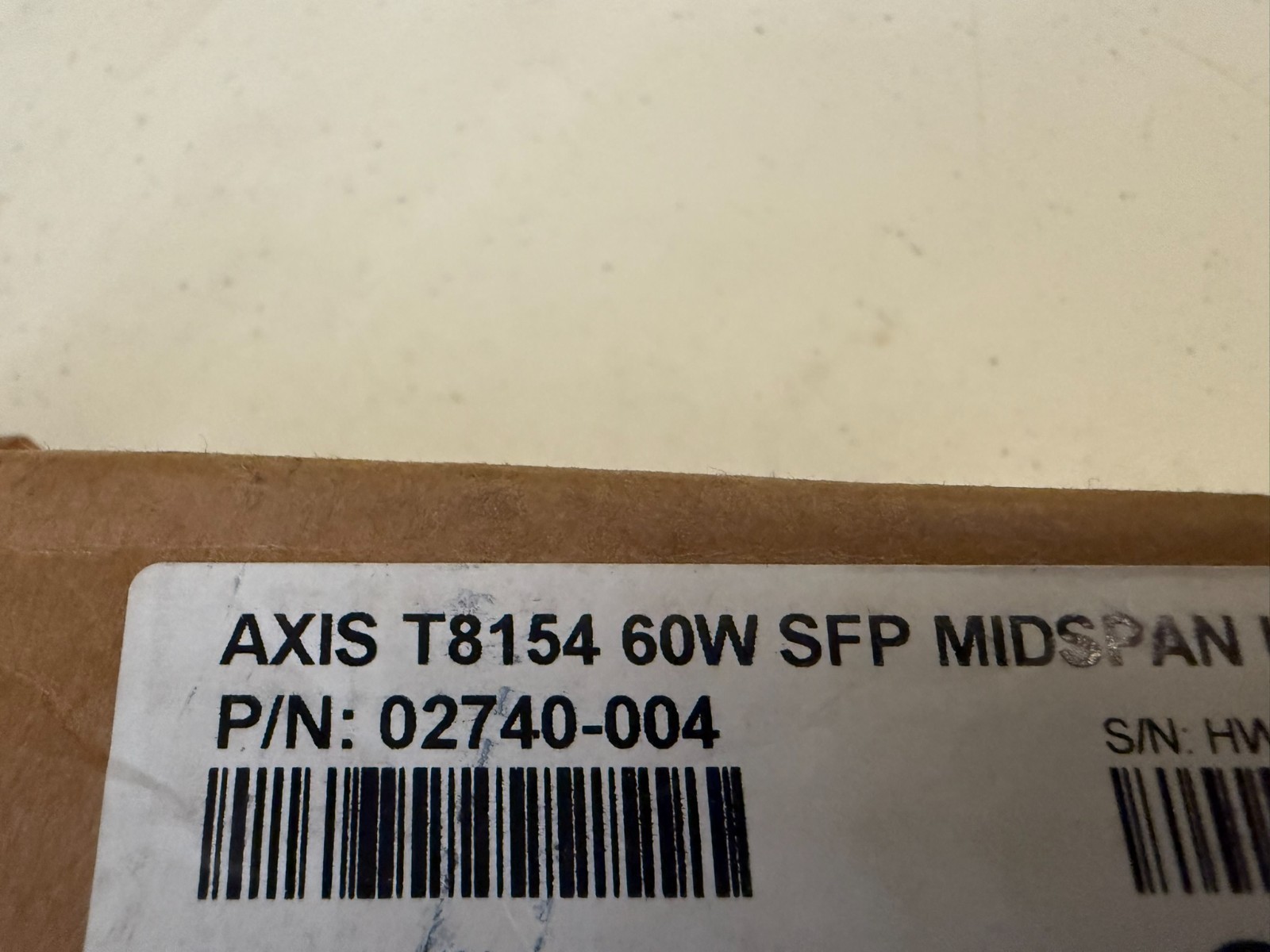 *AXIS* Axis T8154 02740-004 60W SFP Midspan NEW Open Box
