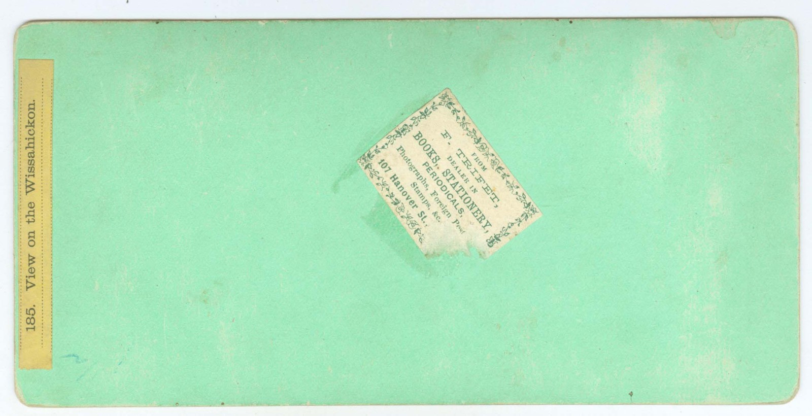 G2259~ PHILADELPHIA – View on Wissahickon Creek c.1860s Stereoview